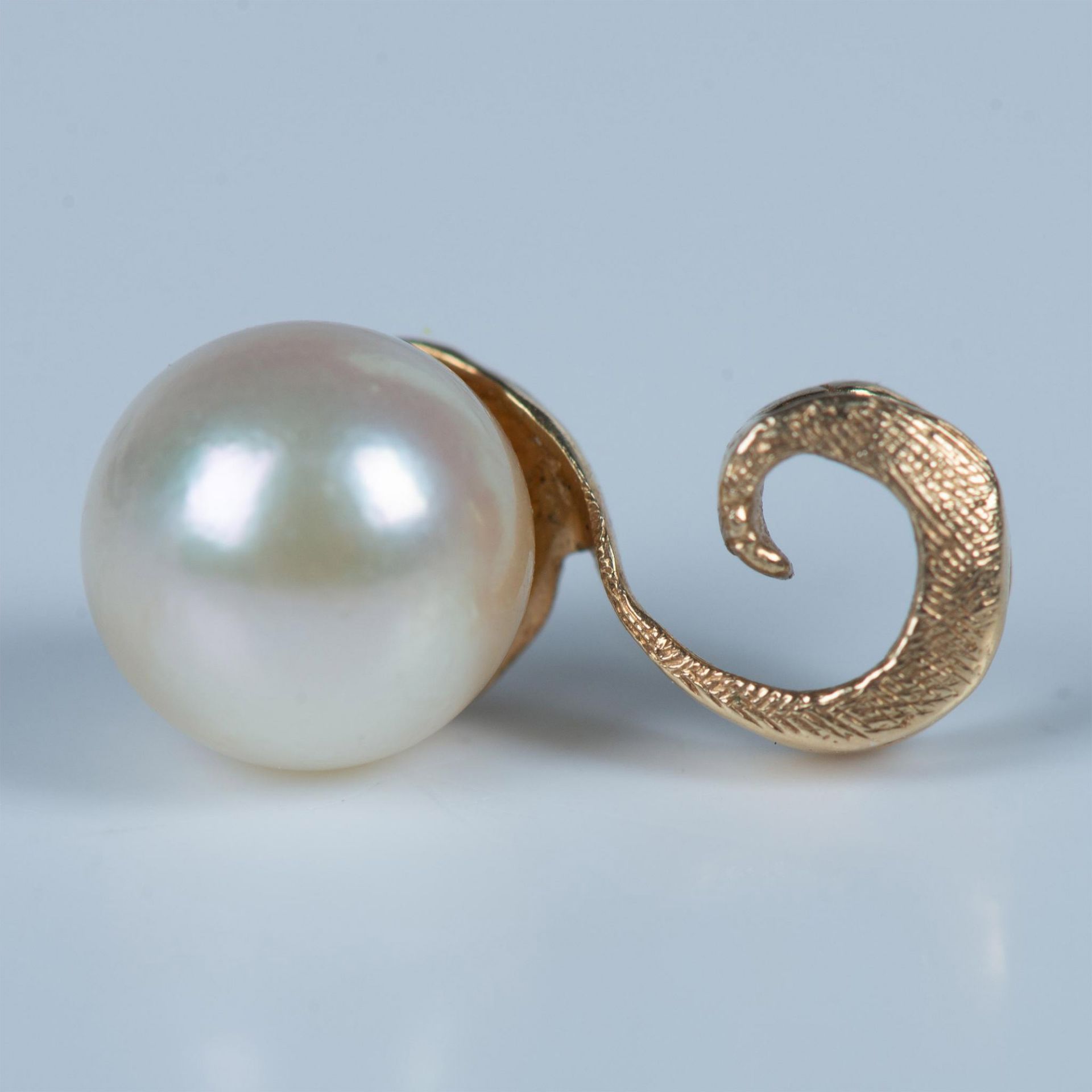 Petite 14K Gold and Pearl Pendant - Image 5 of 5