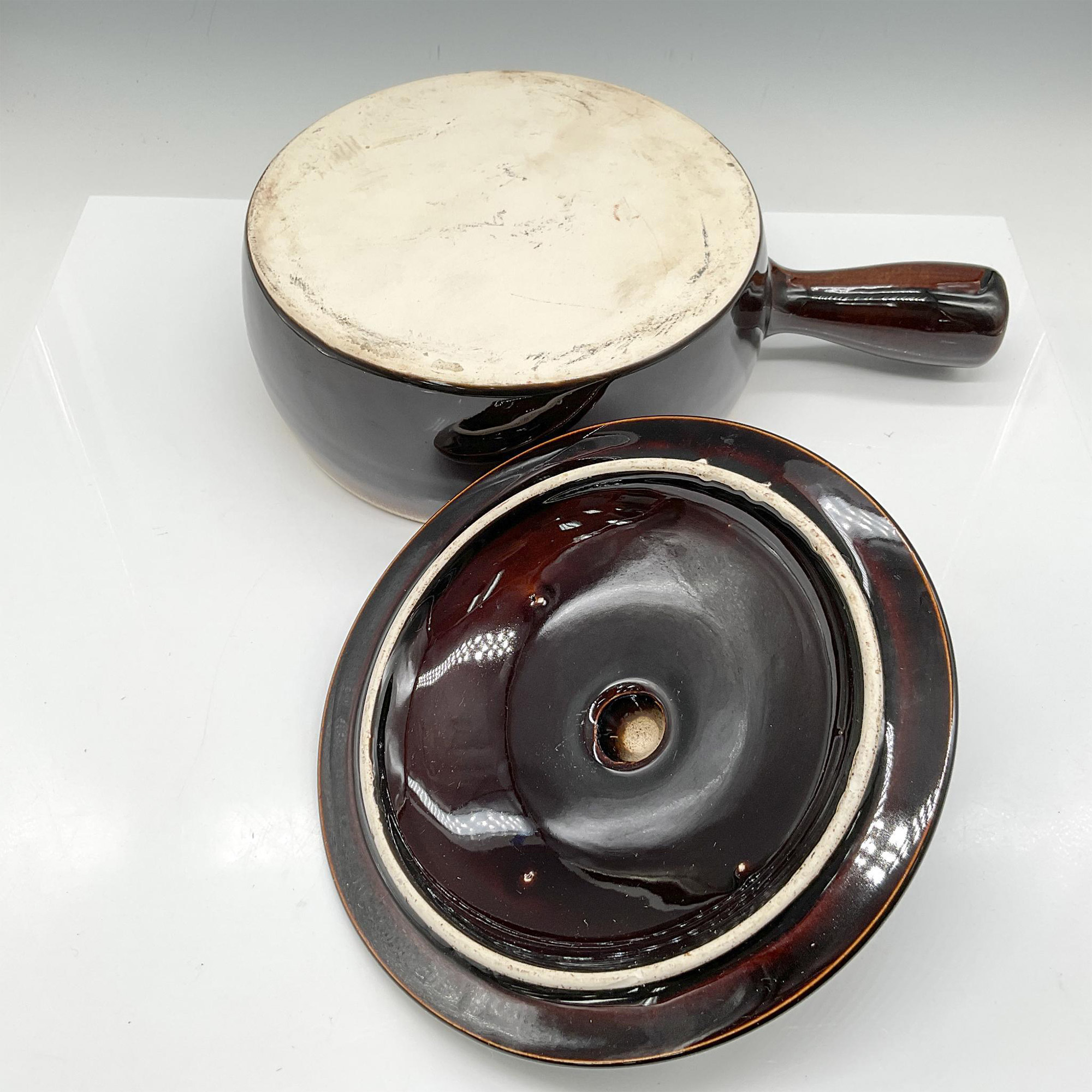 Vintage Pfaltzgraff Brown Drip Glaze Casserole Dish - Image 4 of 4