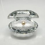 Swarovski Silver Crystal Figurine, Oyster Shell with Pearl