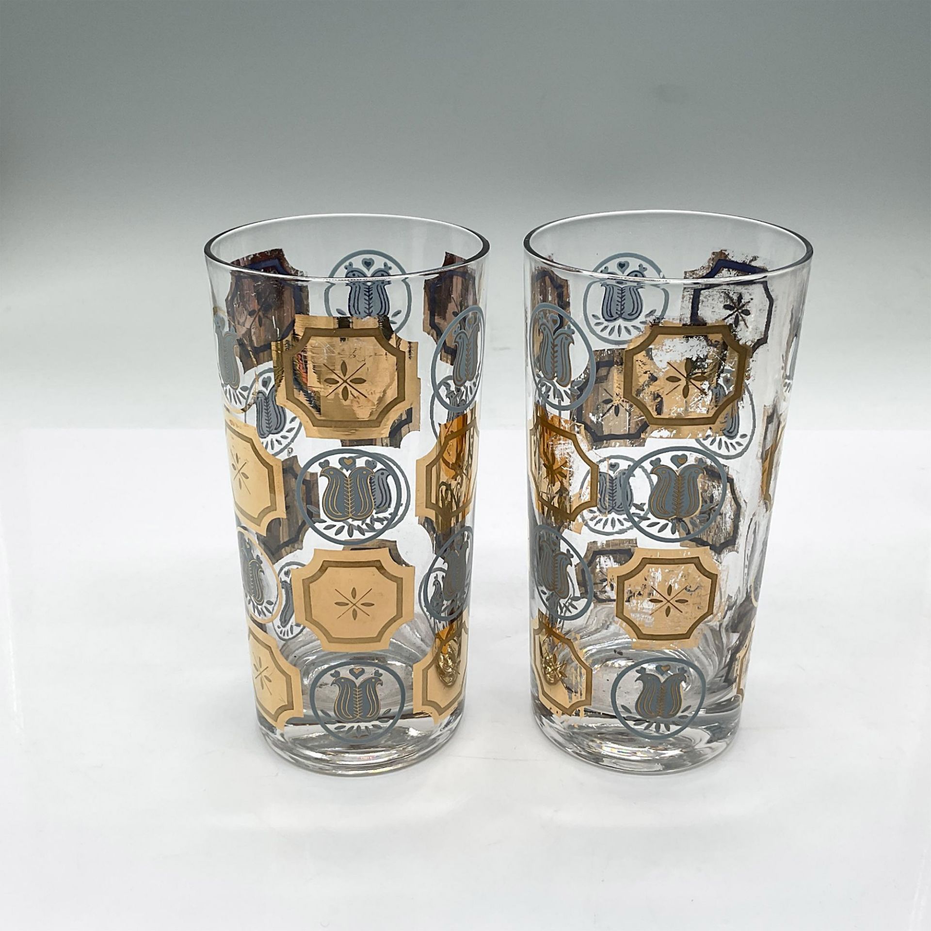 6pc Mid-Century Modern Highball Glasses - Bild 2 aus 3