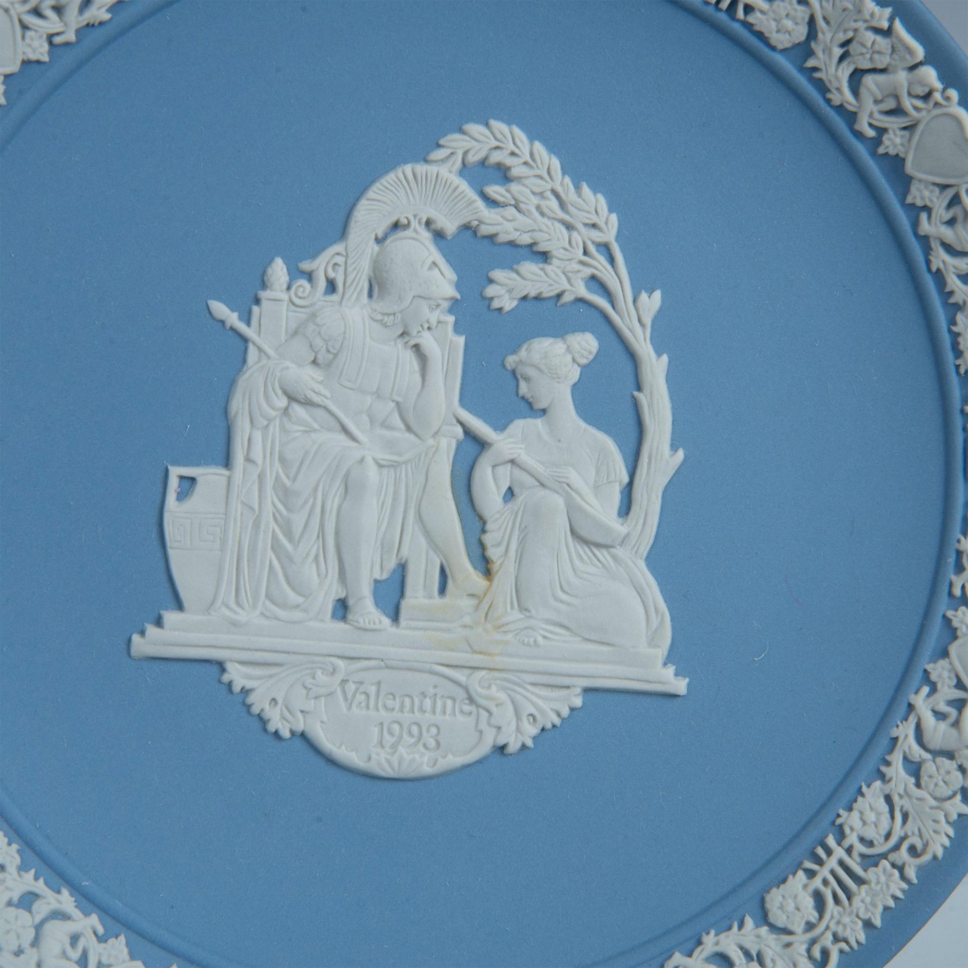 6pc Wedgwood Light Blue Jasperware Valentine's Plates - Bild 5 aus 10