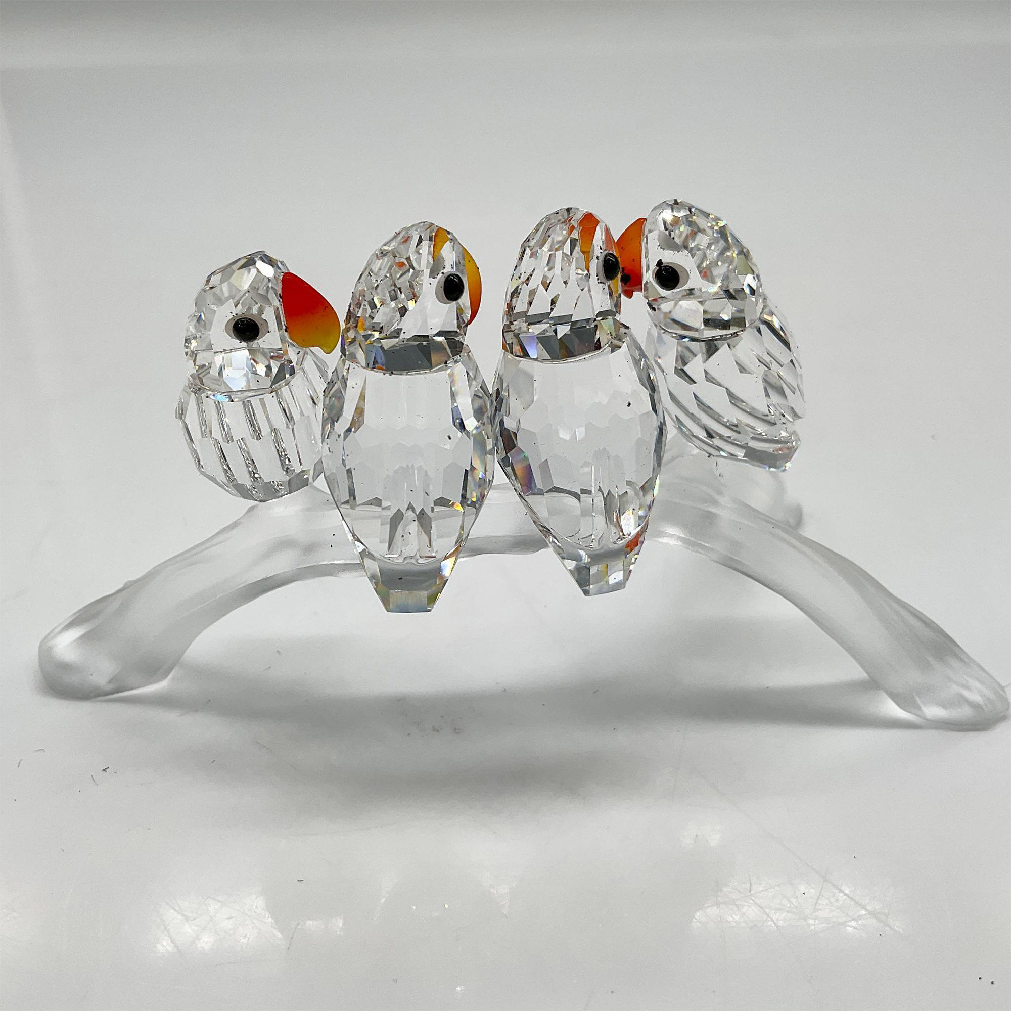 Swarovski Silver Crystal Figurine, Lovebirds - Image 2 of 4