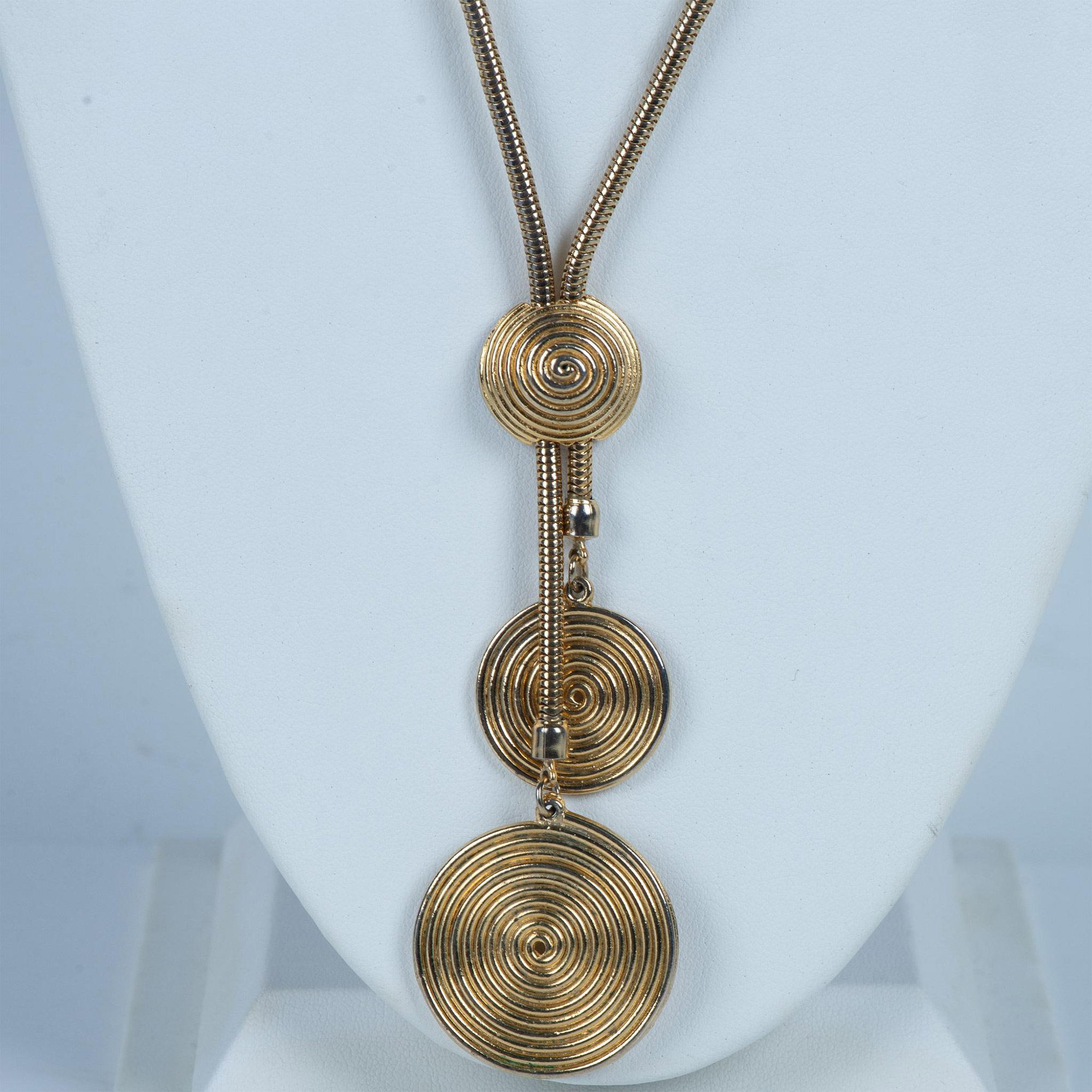 Elegant Gold Metal Lariat Necklace - Bild 2 aus 6