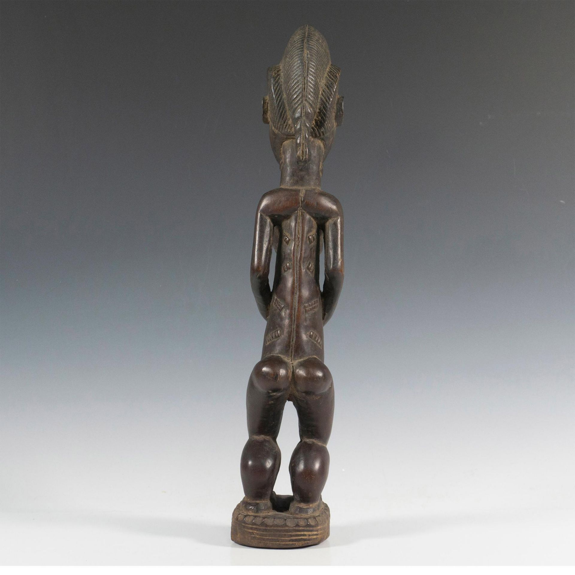 Mid-Century African Art Wood Female Tribal Figure - Image 2 of 4