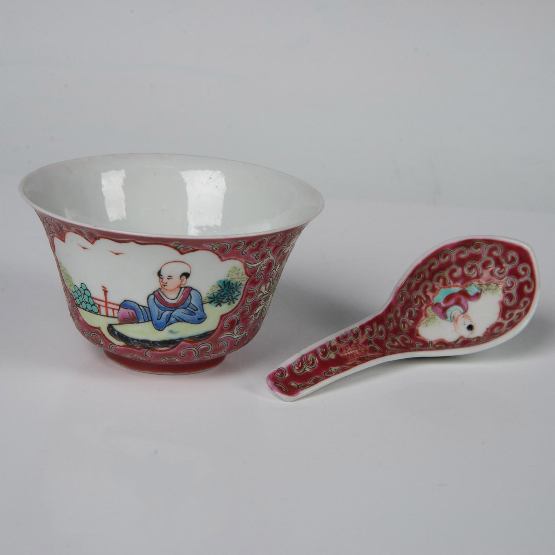 8pc Chinese Porcelain Serving Set - Image 7 of 9