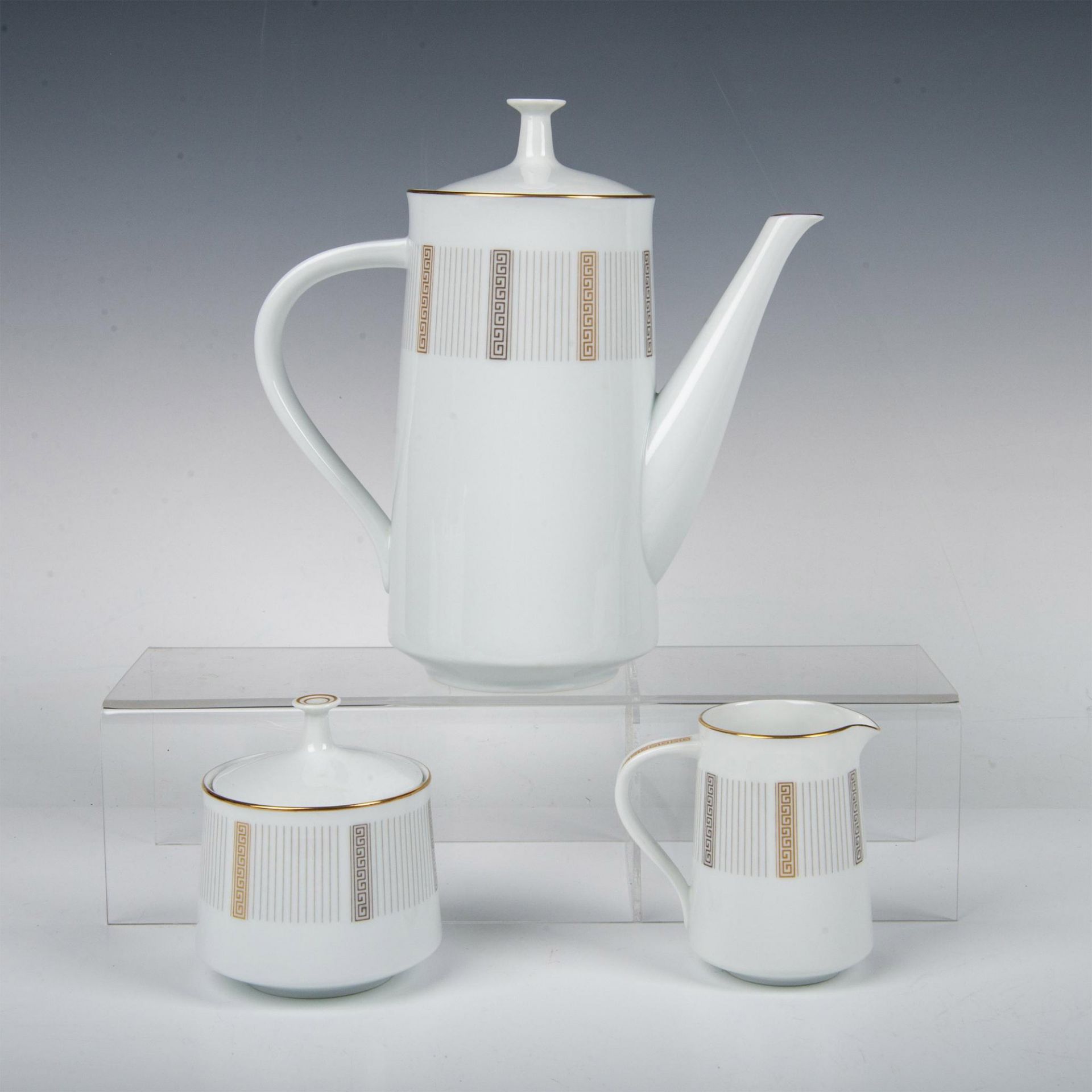 3pc Noritake Porcelain Tea Service, Humoresque - Image 2 of 3
