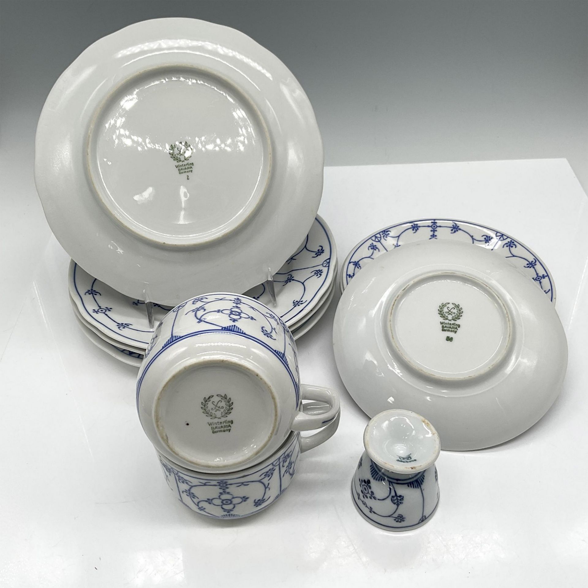 11pc Winterling Bavaria Porcelain Dessert Set, Indisch Blau - Image 2 of 2