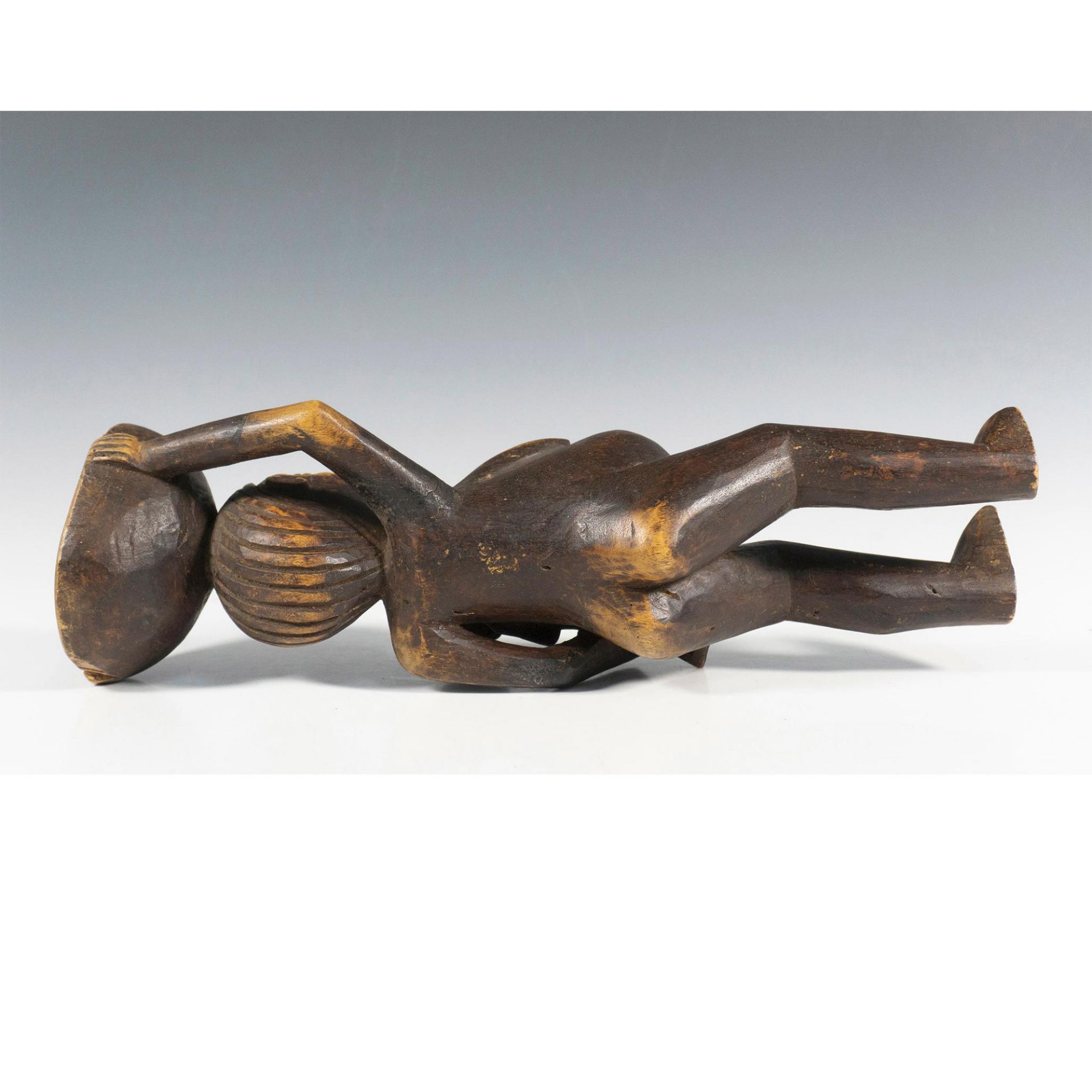 Wooden Tribal Figure of Mother and Child - Image 6 of 8