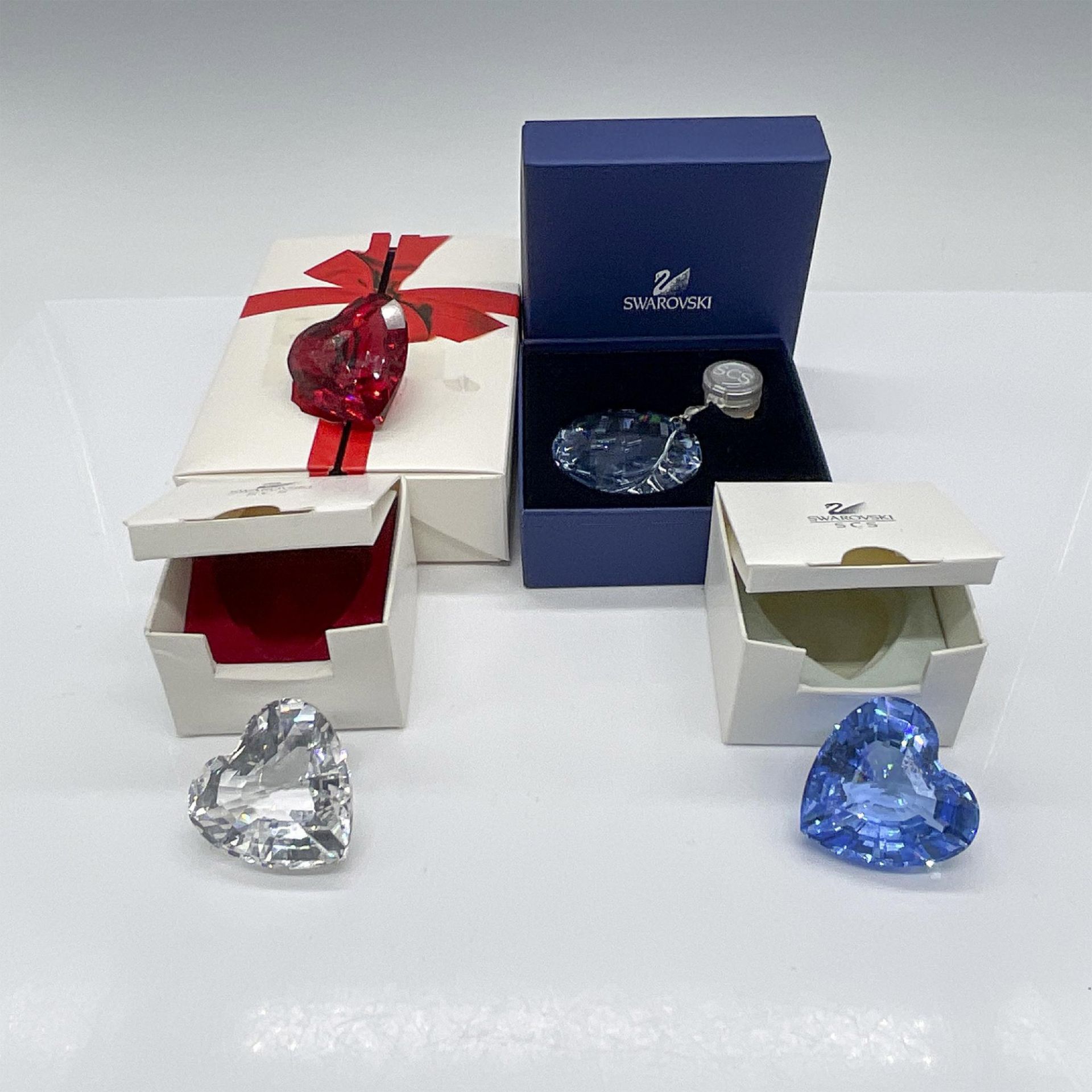 4pc Swarovski Crystal Paperweight and Ornament Grouping - Bild 3 aus 4