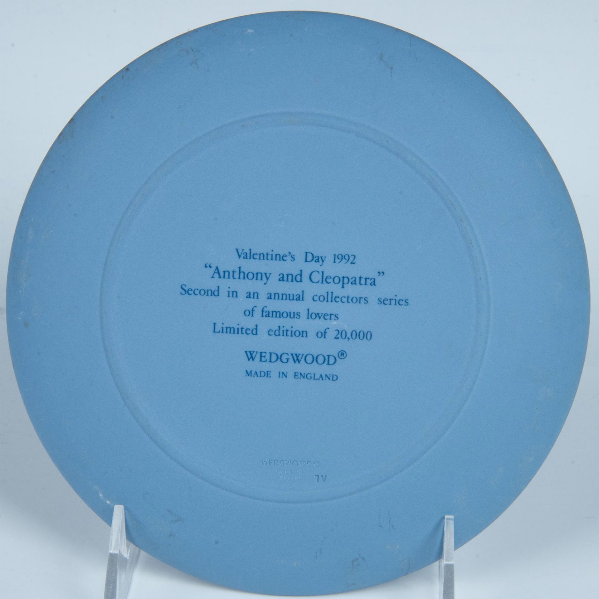 6pc Wedgwood Light Blue Jasperware Valentine's Plates - Image 10 of 10