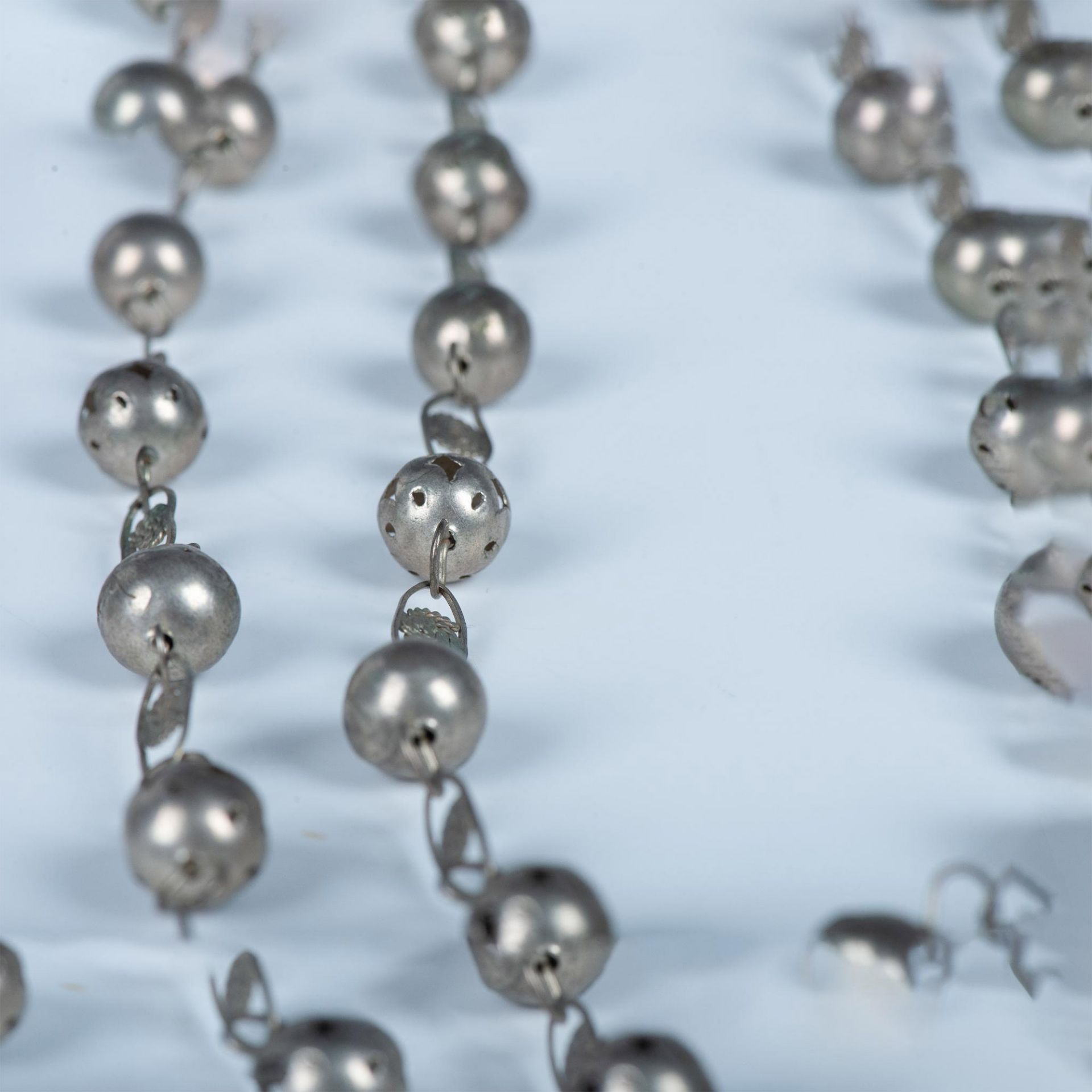Handmade Long Sterling Silver Mexican Wedding Necklace - Bild 4 aus 4