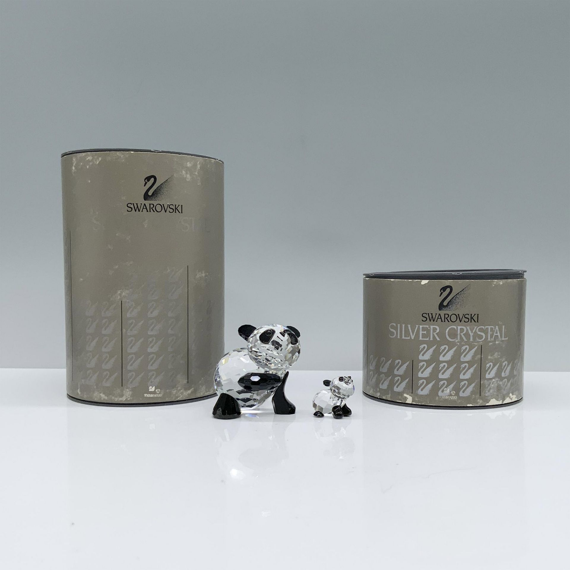 2pc Swarovski Crystal Figurines, Mother Panda and Baby Panda - Bild 4 aus 4