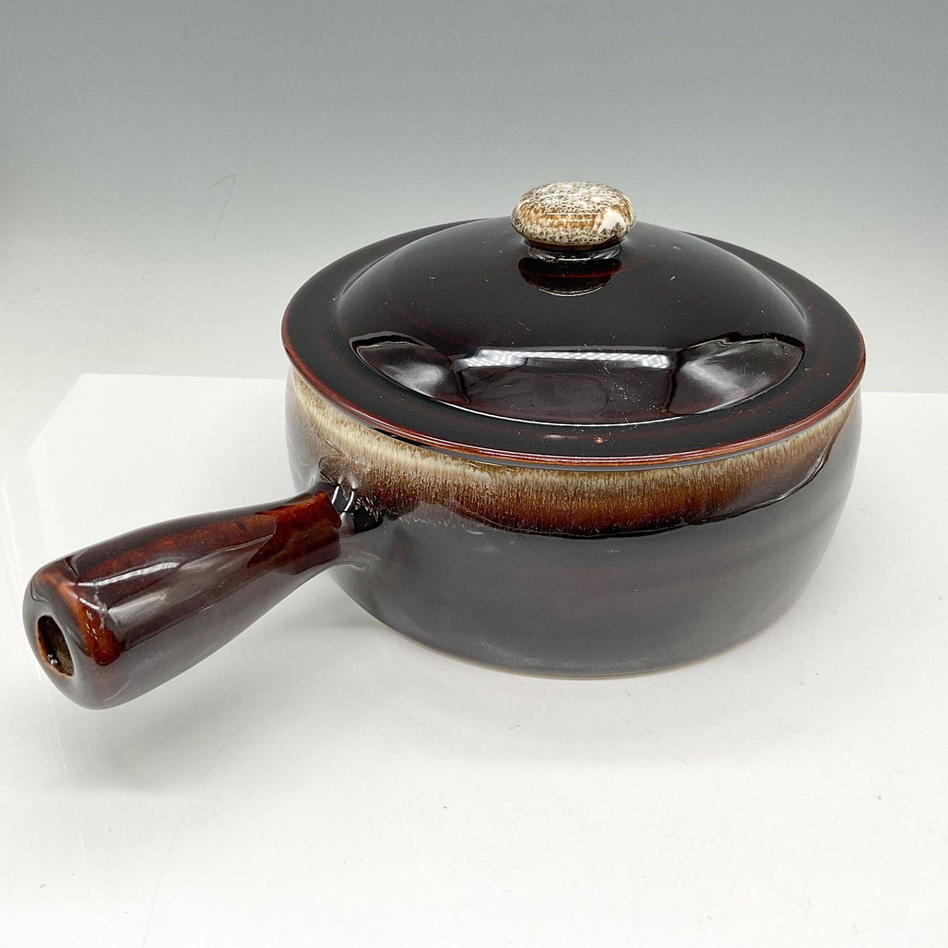 Vintage Pfaltzgraff Brown Drip Glaze Casserole Dish - Image 2 of 4