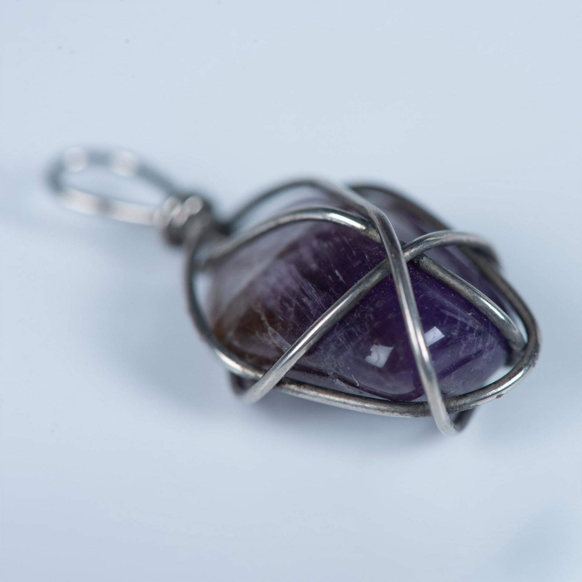Handmade Wire-Wrapped Amethyst Pendant - Image 4 of 4
