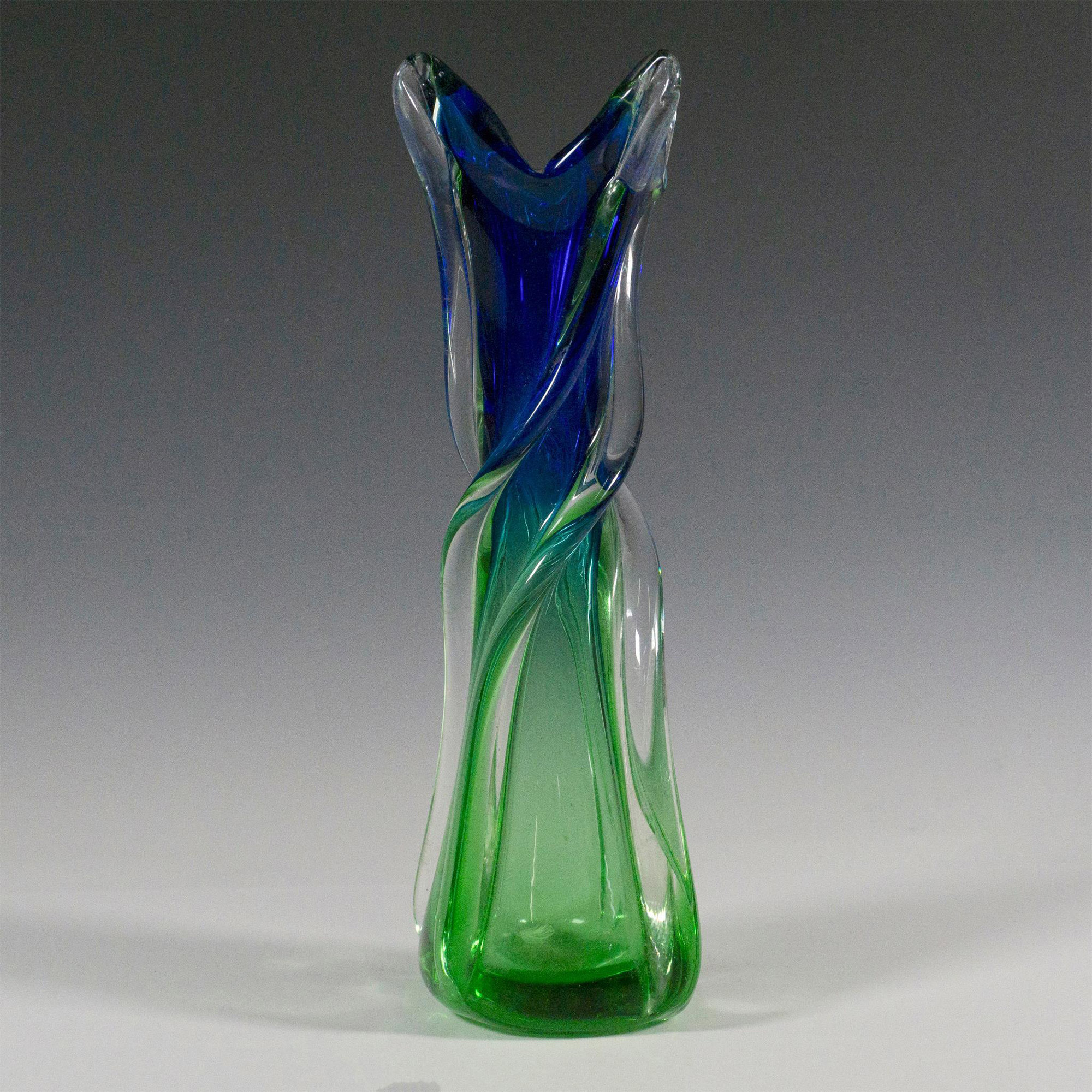 Murano Art Glass Twisted Vase - Bild 2 aus 4