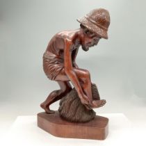 Indonesian Wood Art Statue