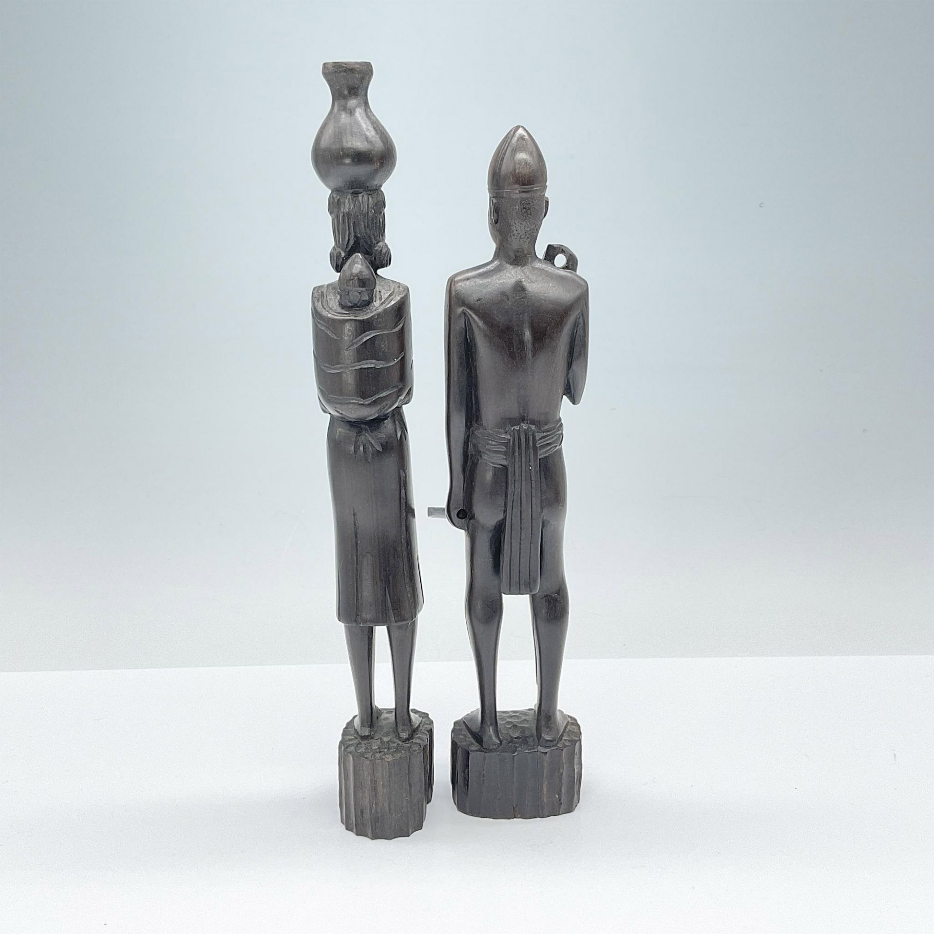 Pair of Wooden African Art Figures, Man and Woman - Bild 2 aus 4