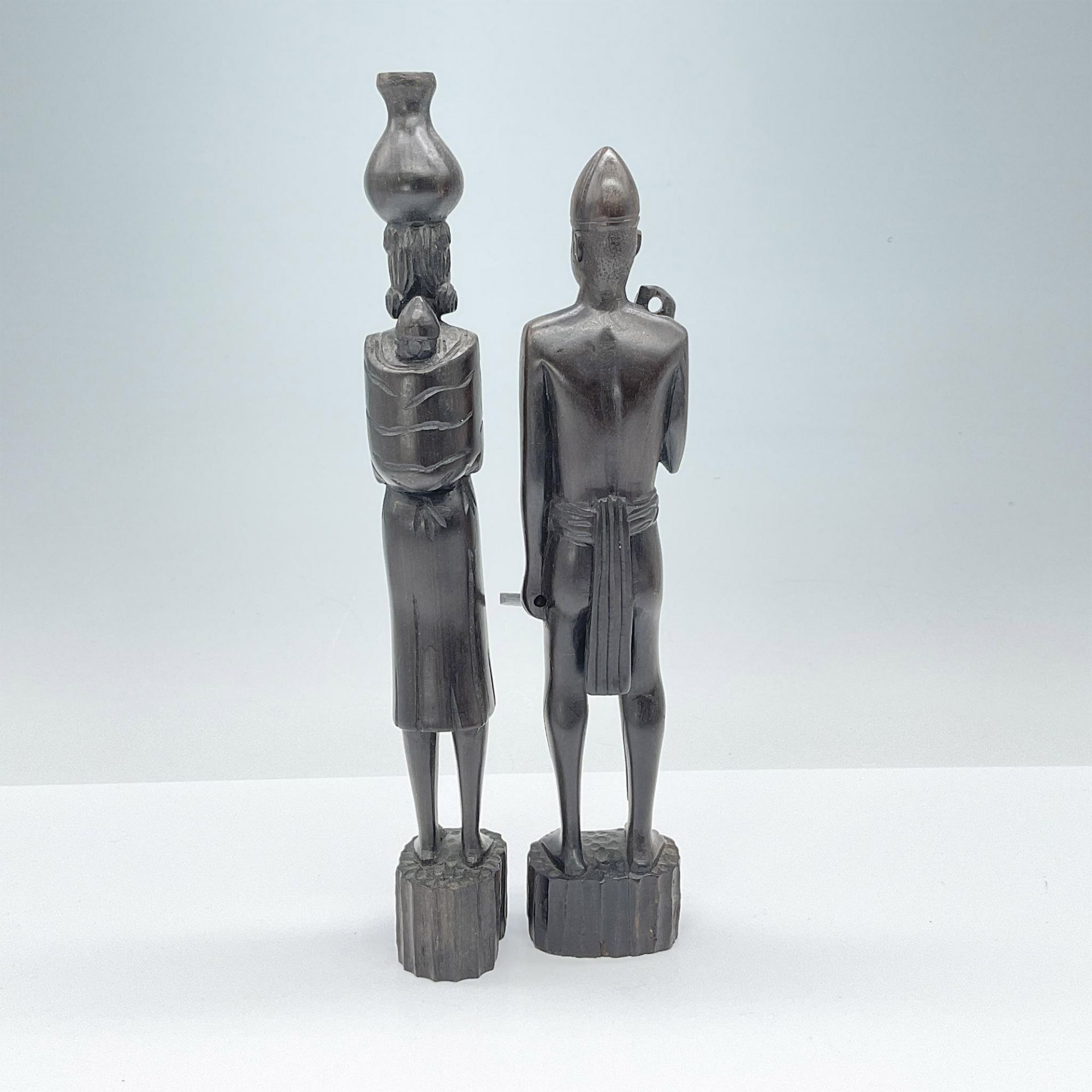 Pair of Wooden African Art Figures, Man and Woman - Image 2 of 4