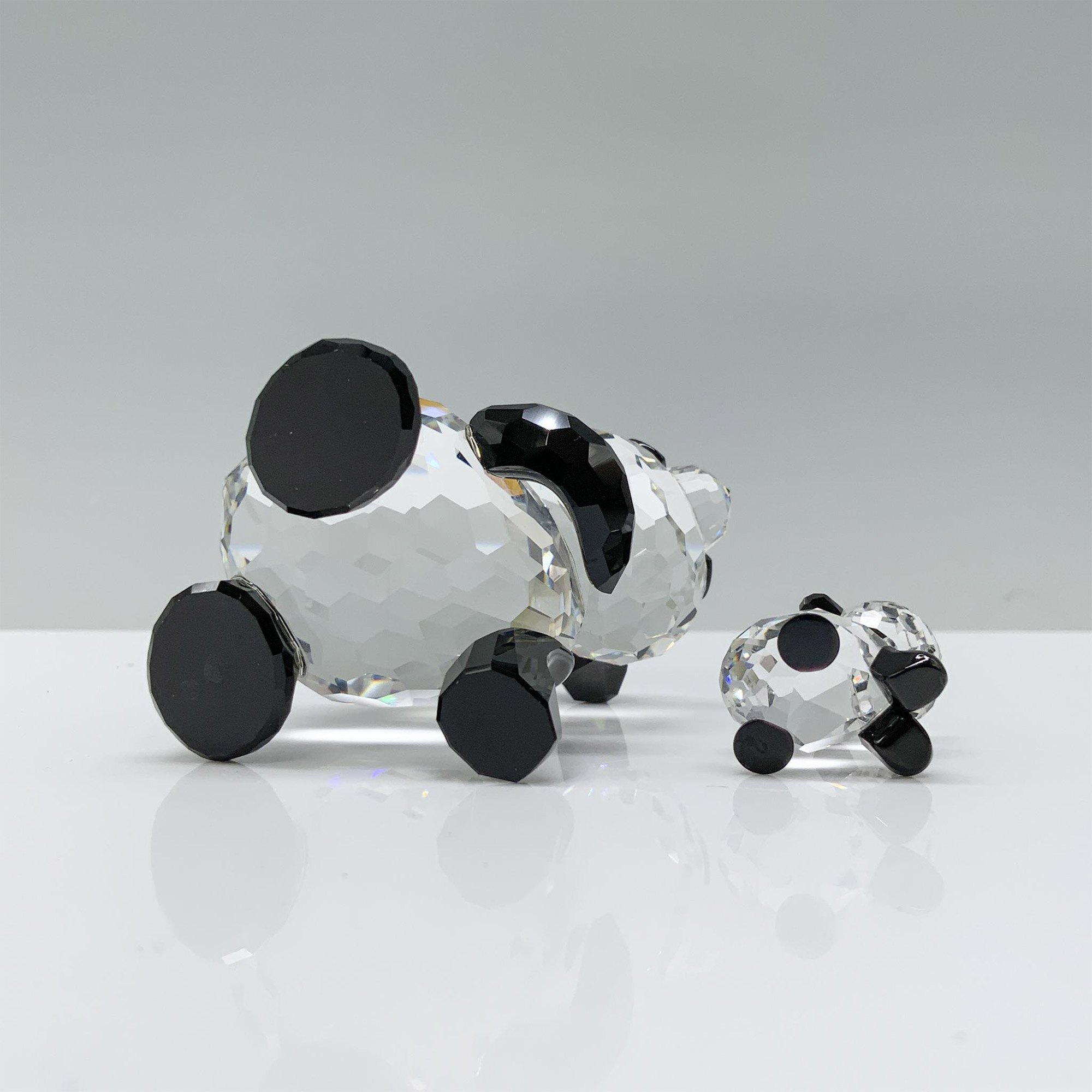 2pc Swarovski Crystal Figurines, Mother Panda and Baby Panda - Image 3 of 4