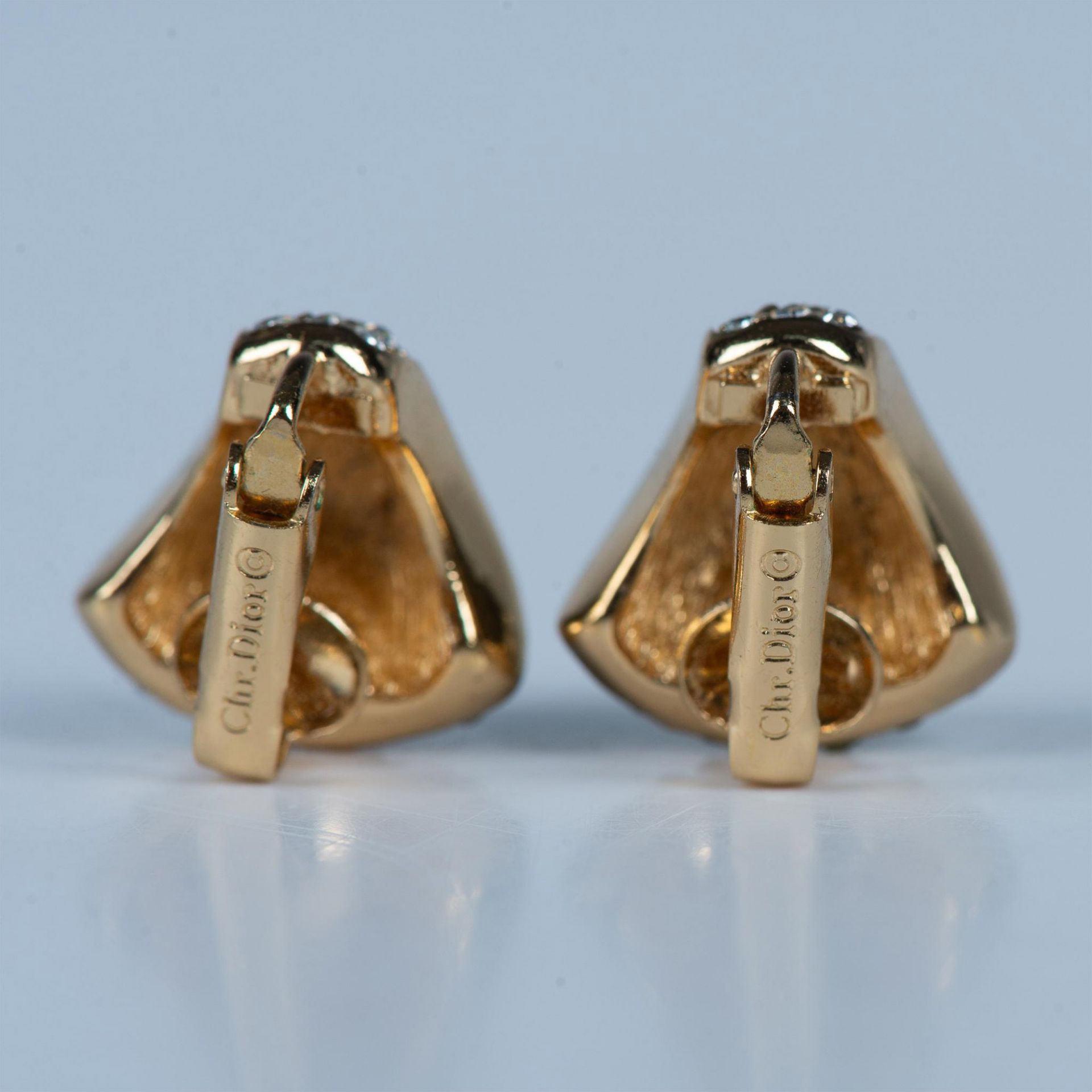 Christian Dior Sparkling Crystal Clip-On Earrings - Image 3 of 4