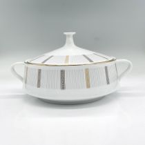 Noritake Porcelain Covered Serving Dish, Humoresque Pattern