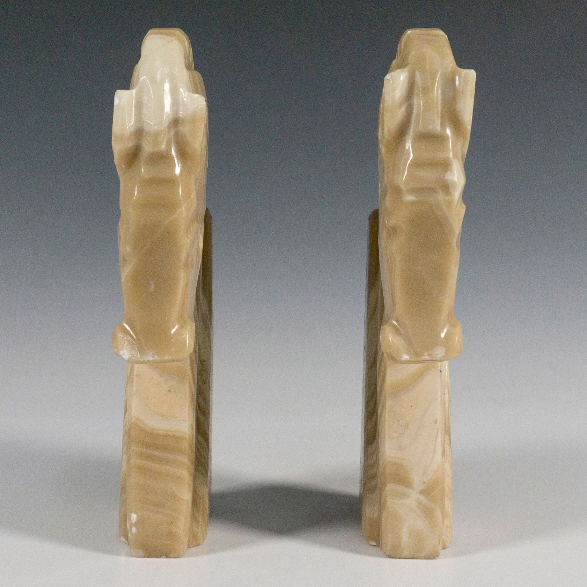Pair of Vintage Stone Horse Head Bookends - Image 4 of 6