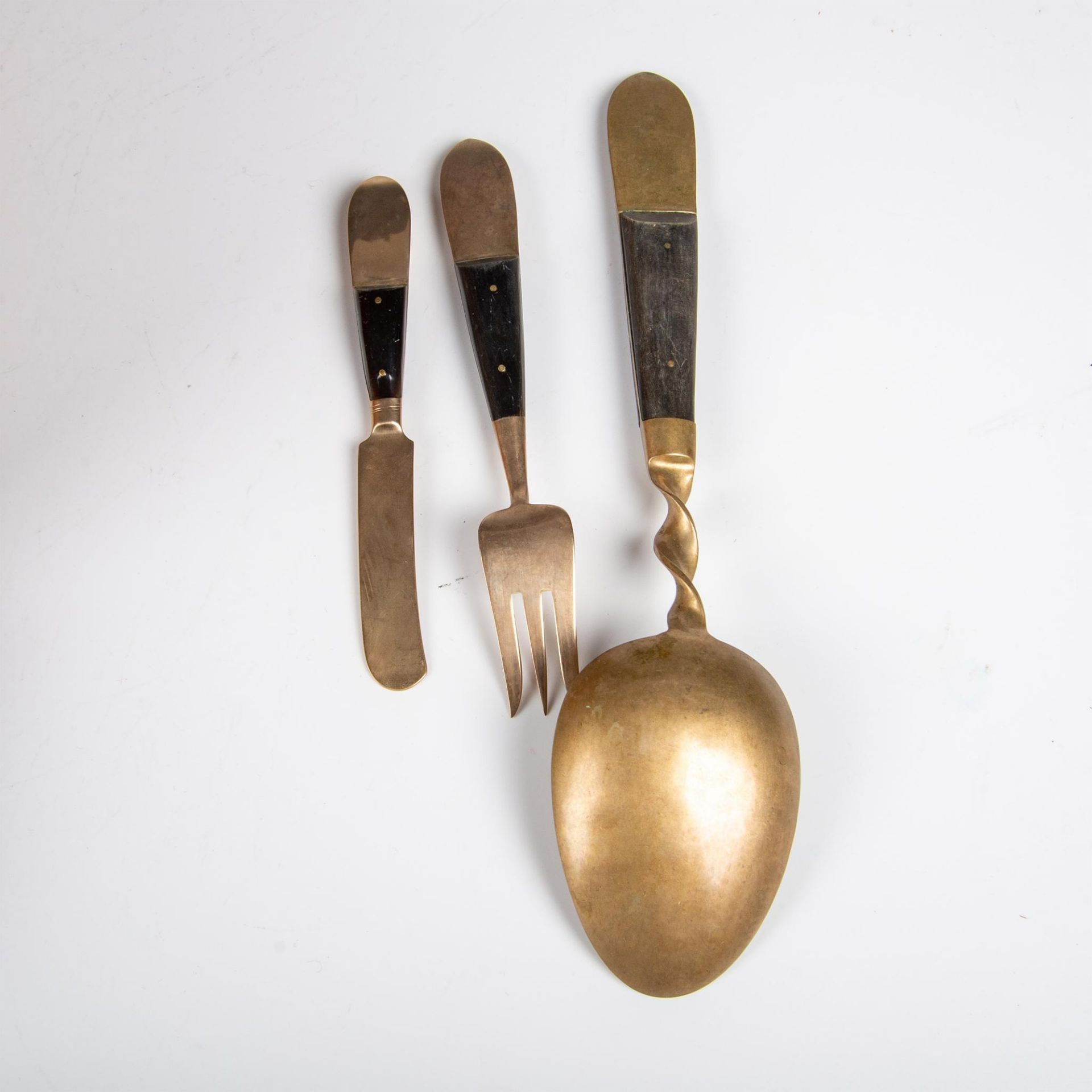 150pc Siam Bronze and Rosewood Flatware - Image 10 of 10