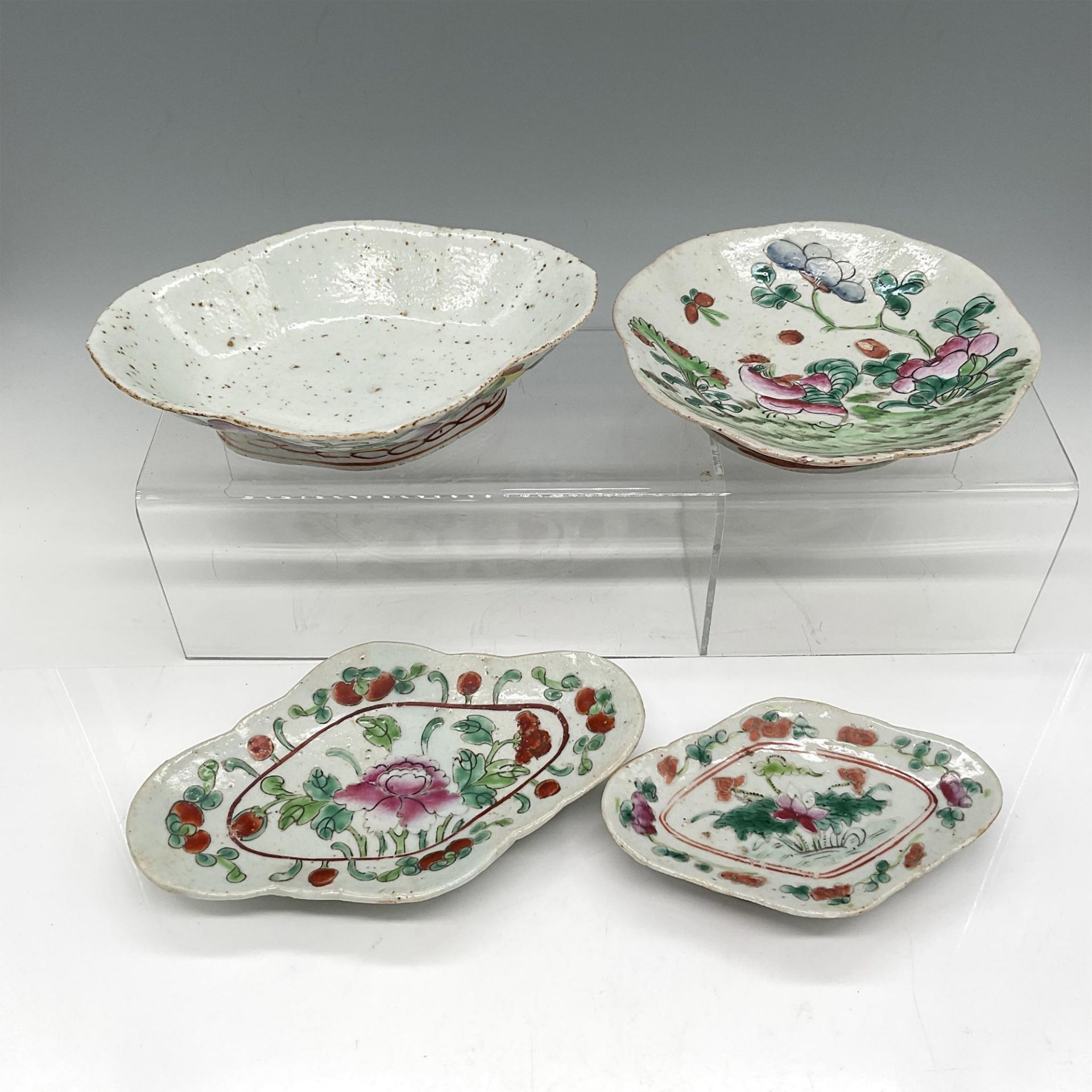 4pc Chinese Enameled Bowls - Image 2 of 3