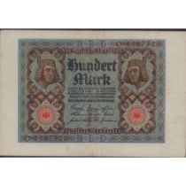 Antique 1920 German 100 Mark Banknote