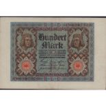 Antique 1920 German 100 Mark Banknote