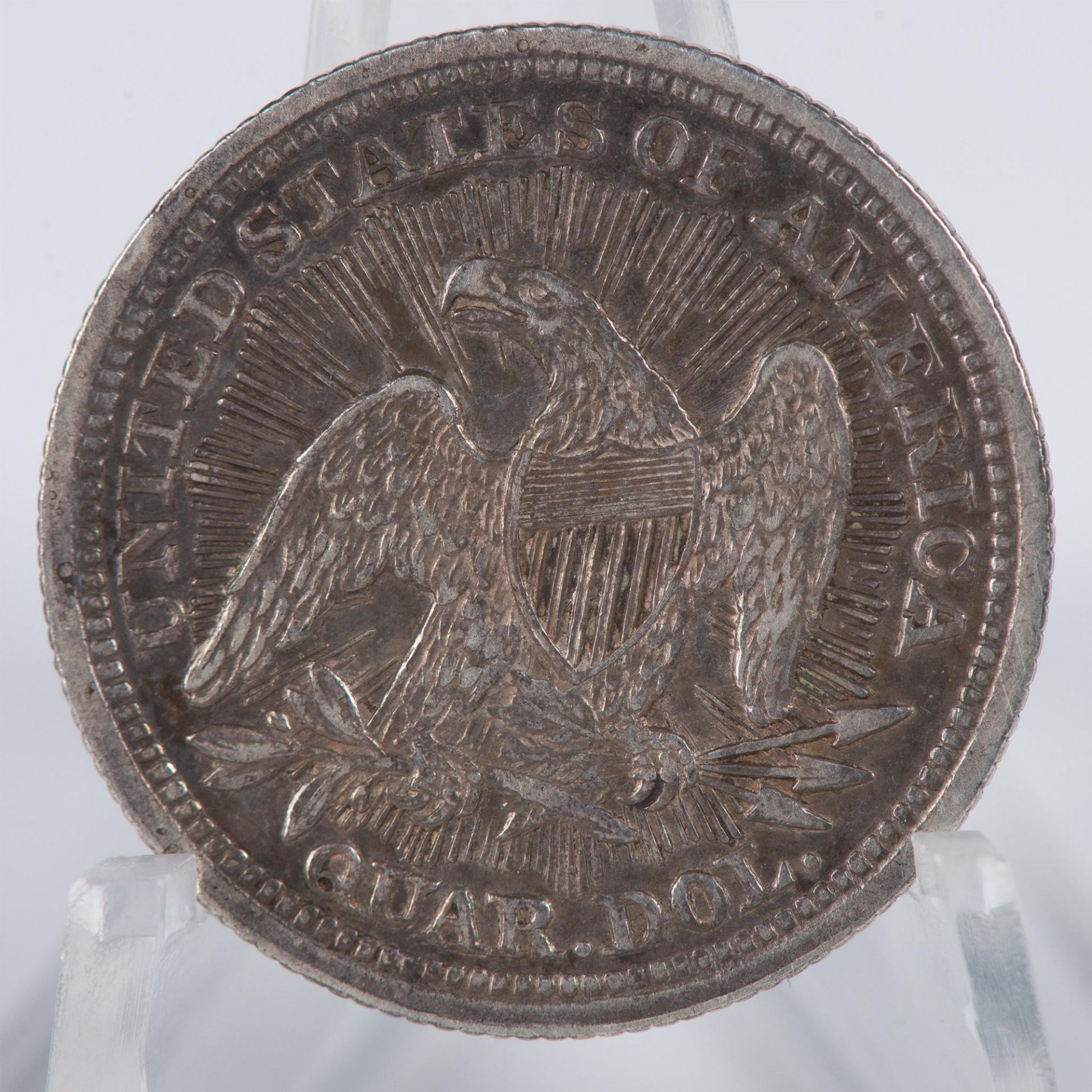 1853 US SEATED LIBERTY QUARTER AU50 - Bild 2 aus 8