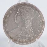 1838 CAPPED BUST US HALF DOLLAR AU50