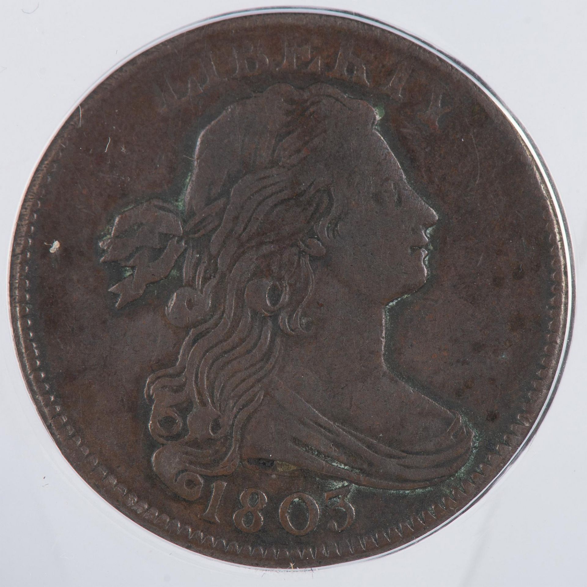 1803 LARGE 1C SMALL DATE LARGE FRACTION ANACS GRADED VF30 - Image 3 of 8