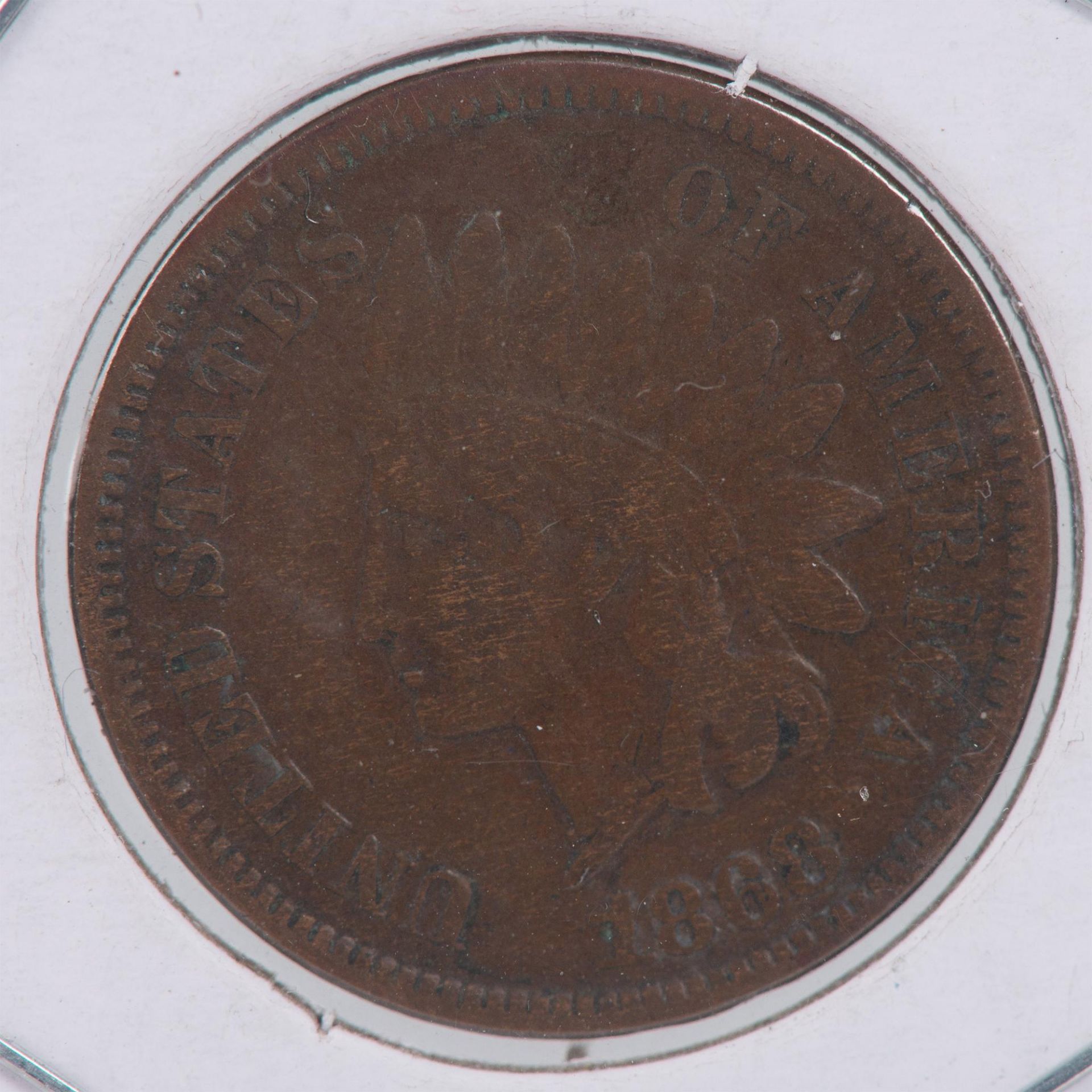 2 US INDIAN HEAD CENT COINS 1867 & 1868 FINE - Bild 2 aus 7
