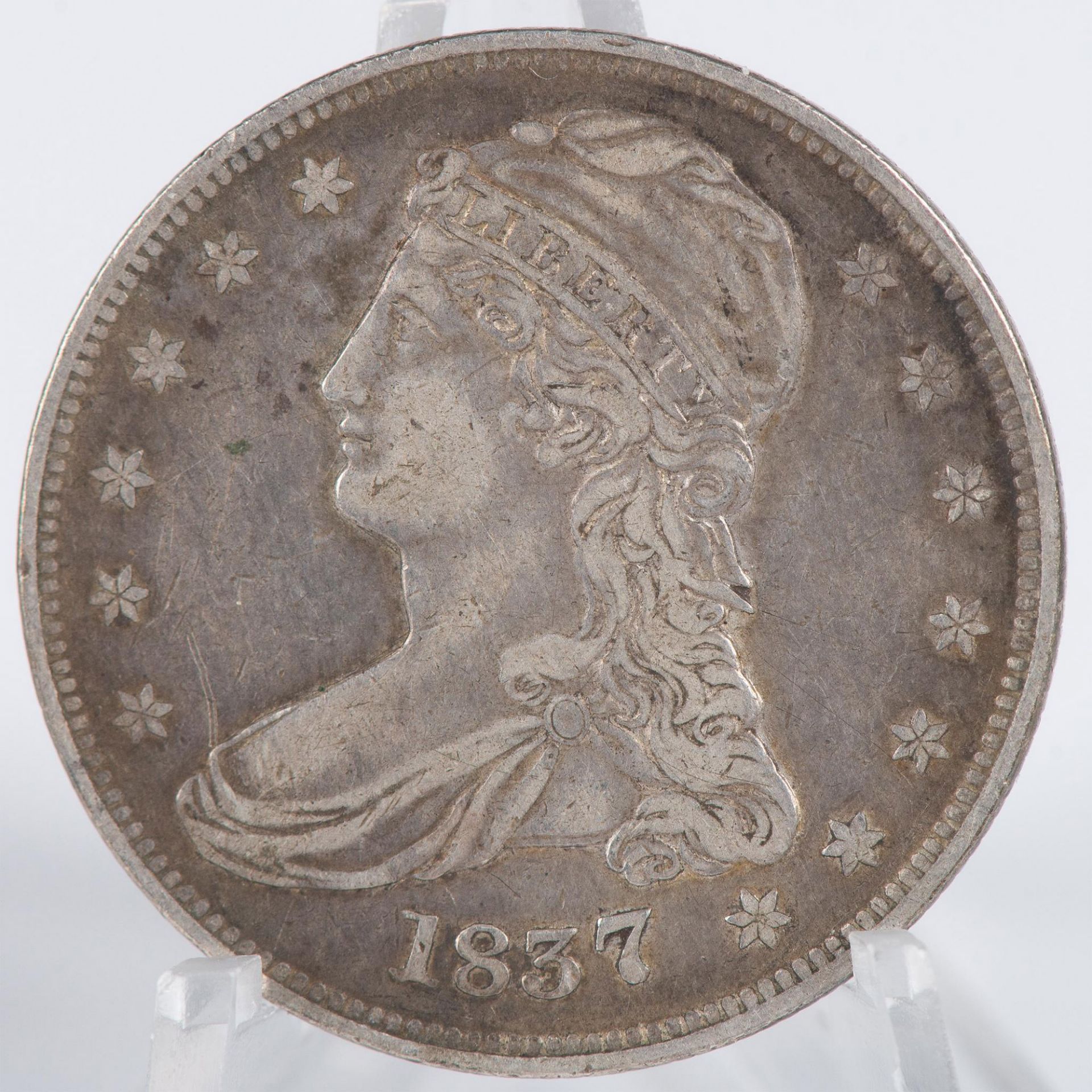 1837 CAPPED BUST HALF DOLLAR VF35