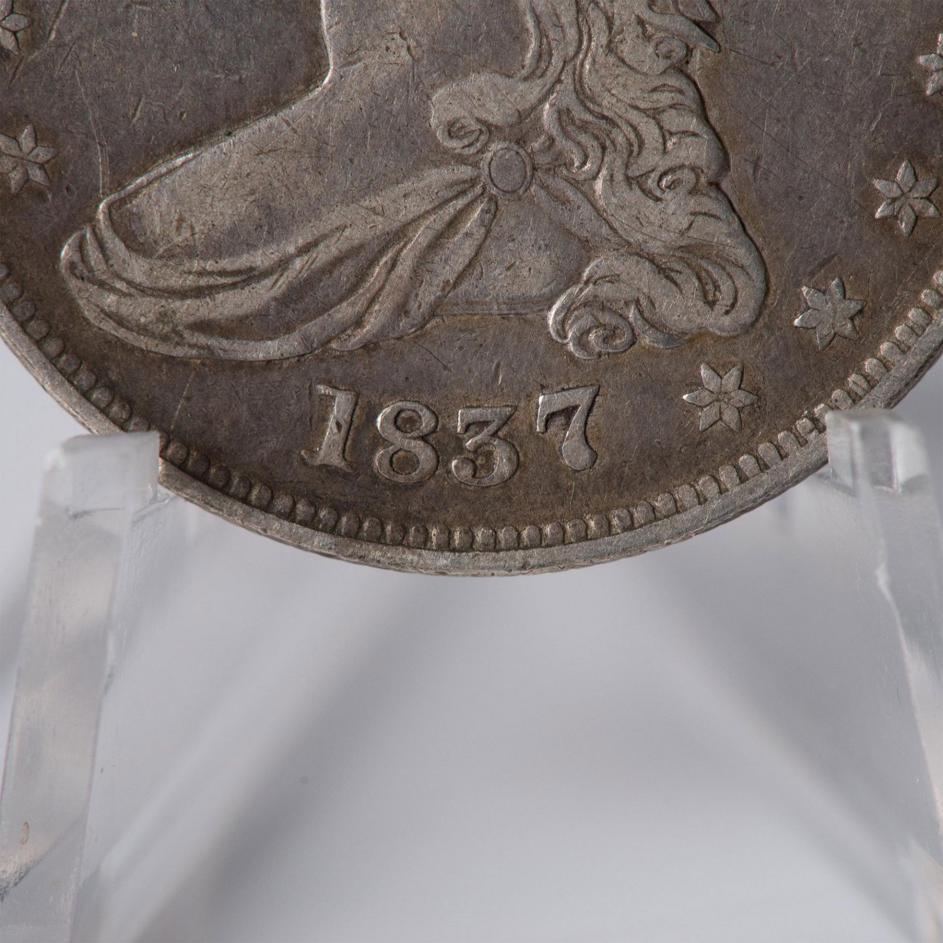 1837 CAPPED BUST HALF DOLLAR VF35 - Image 3 of 10