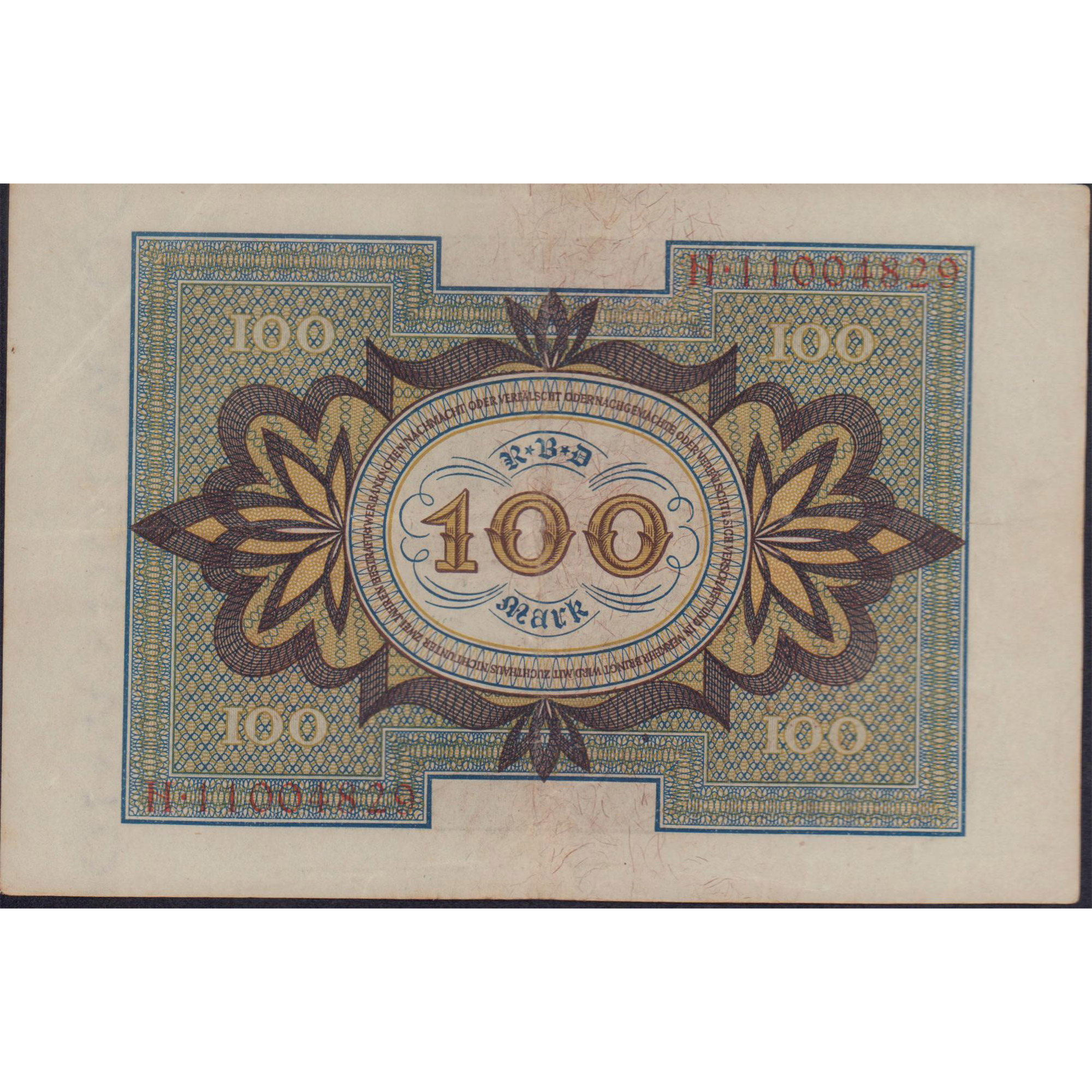 Antique 1920 German 100 Mark Banknote - Image 2 of 2