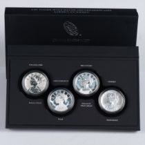 AMERICAN LIBERTY 225TH ANNIVERSARY SILVER 4 MEDAL SET