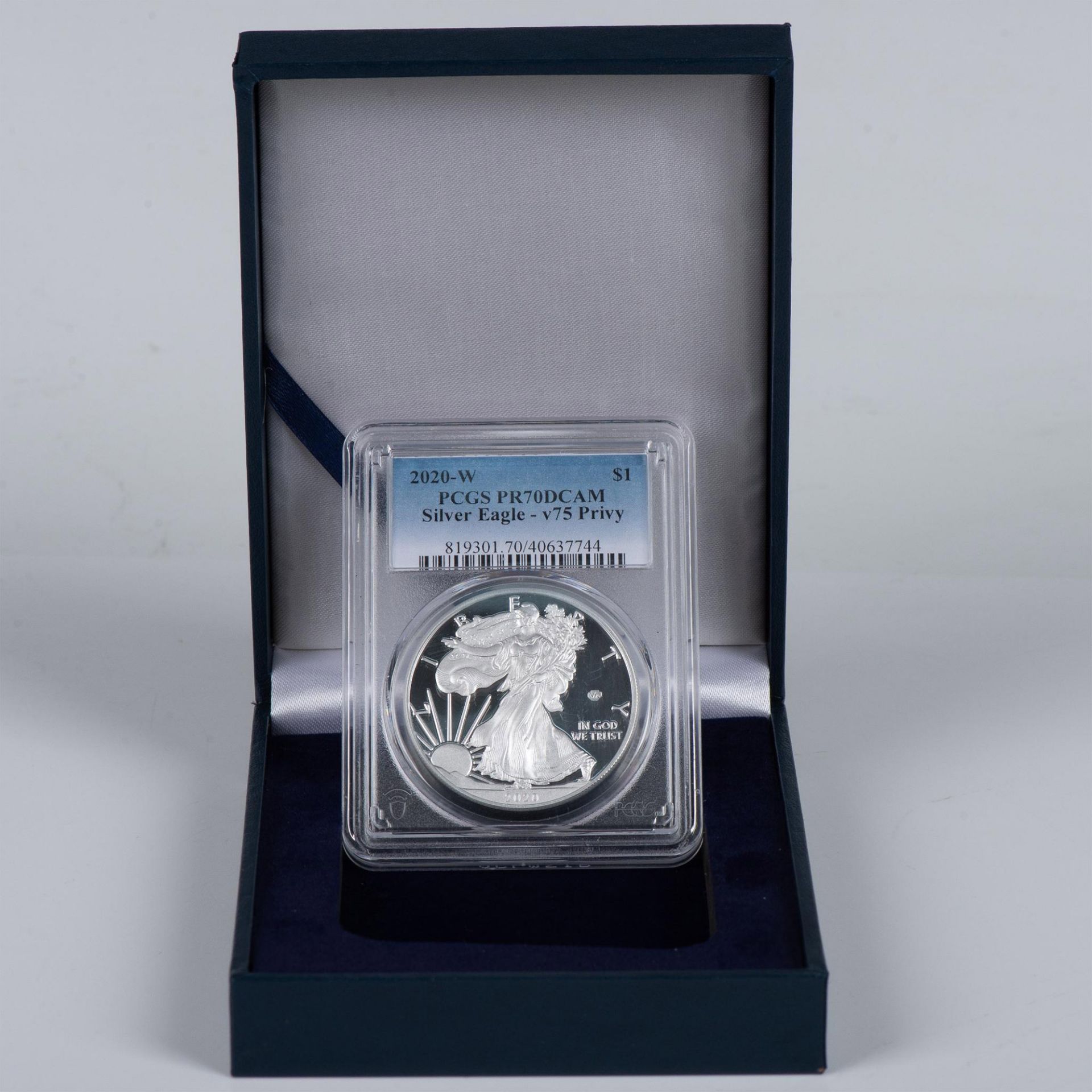 2020 W 1OZ V75 PR70 DCAM SILVER EAGLE - Image 5 of 5