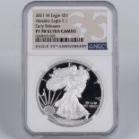 2021 W SILVER HERALDIC EAGLE PF70 ULTRA CAMEO