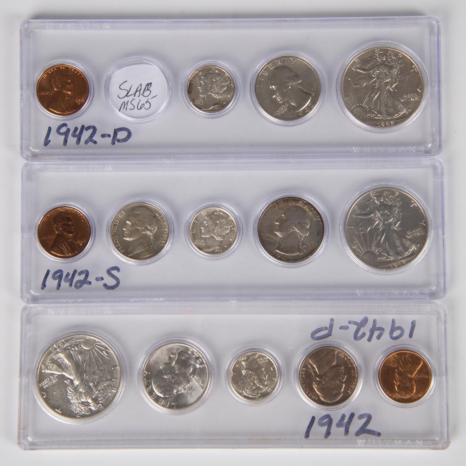 152PC COLLECTION OF US COINS FROM YEARS 1940-1949 - Bild 8 aus 20