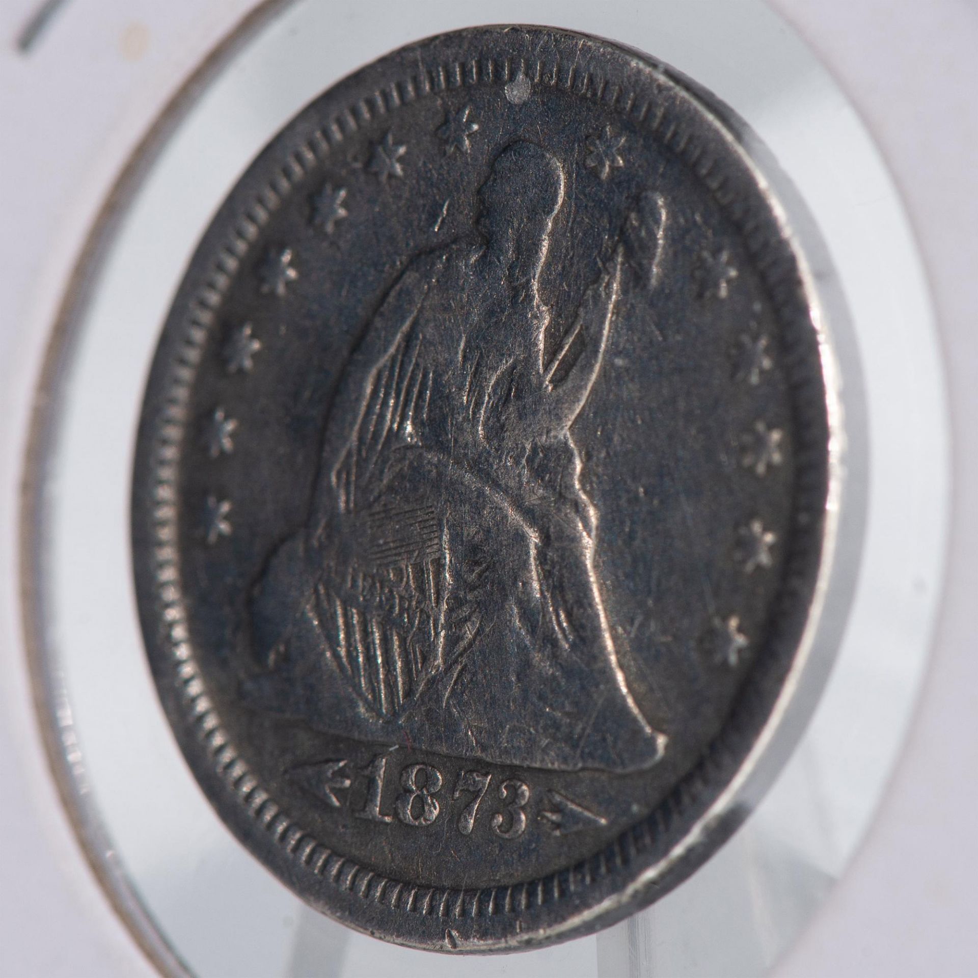 1873 US SEATED LIBERTY QUARTER VG - Image 3 of 6