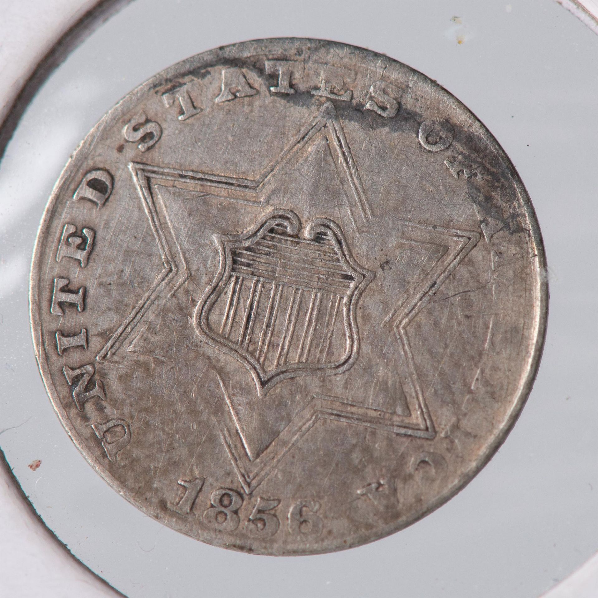 1856 SILVER 3C COIN EF45