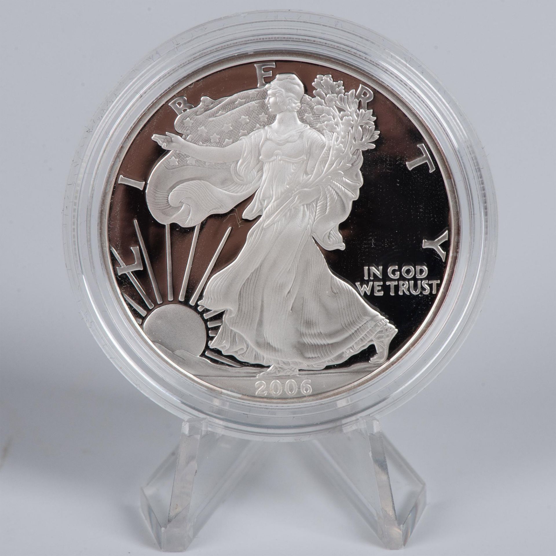 2006 3PC 20TH ANNIVERSARY SILVER COIN SET US MINT - Image 6 of 9