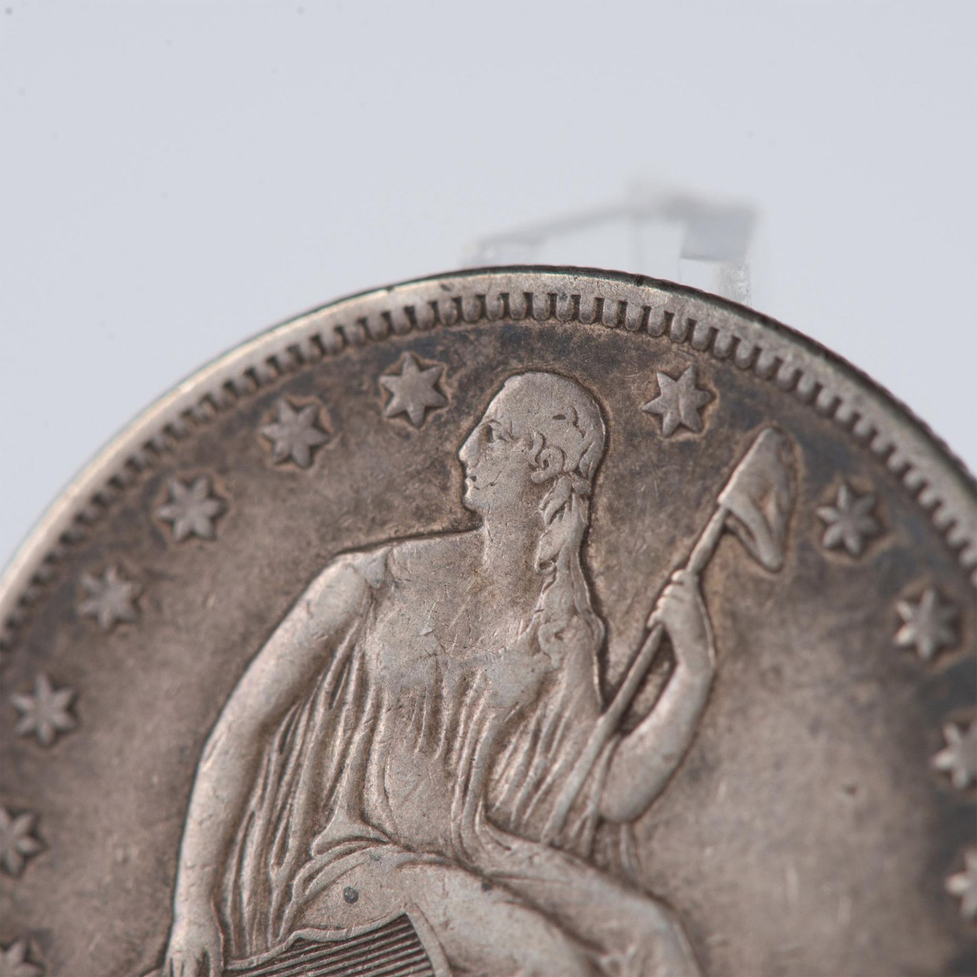 1859 SEATED LIBERTY US HALF DOLLAR AU50 - Image 4 of 11