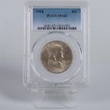 1950 US SILVER FRANKLIN HALF DOLLAR PCGS GRADED MS65