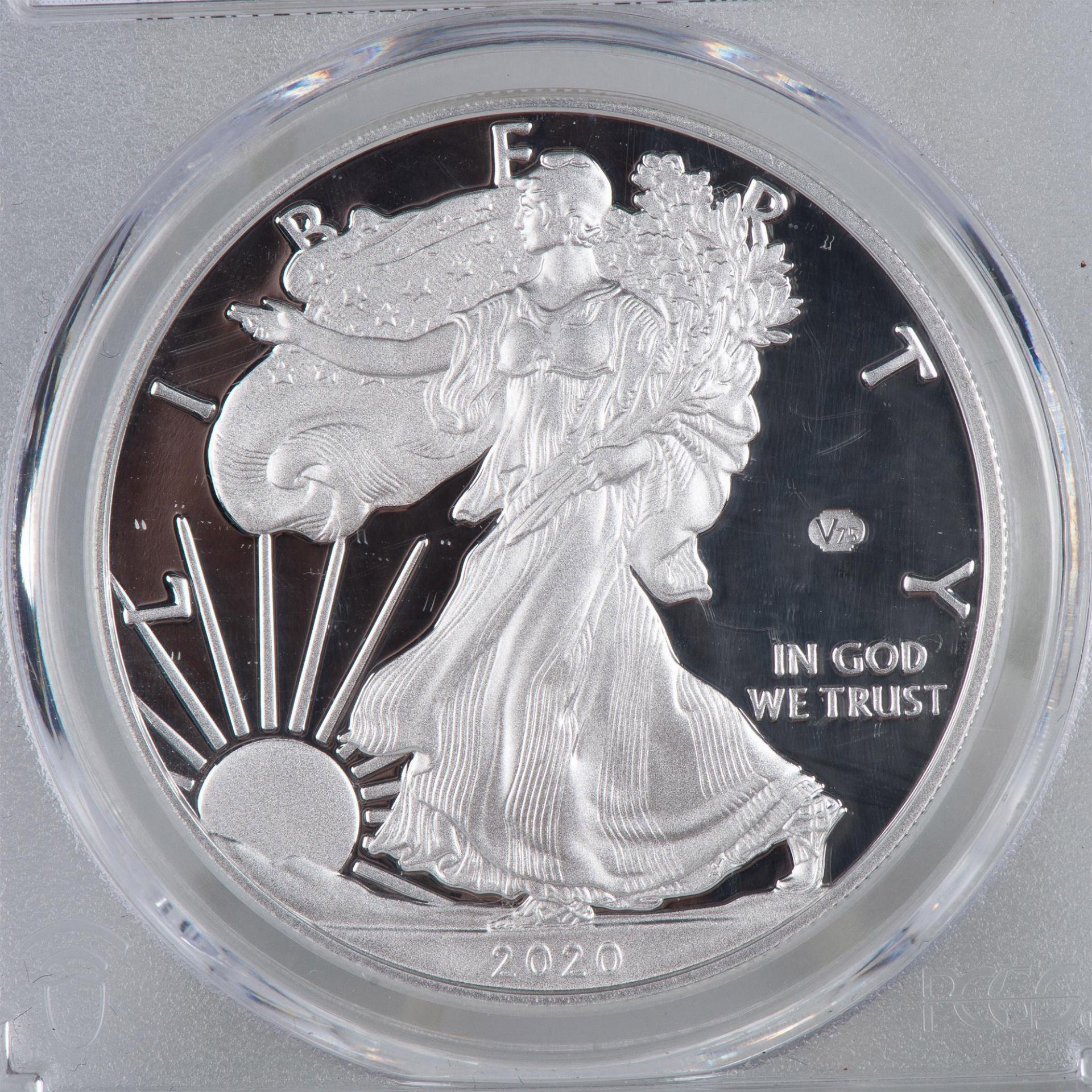 2020 W 1OZ V75 PR70 DCAM SILVER EAGLE - Image 3 of 5