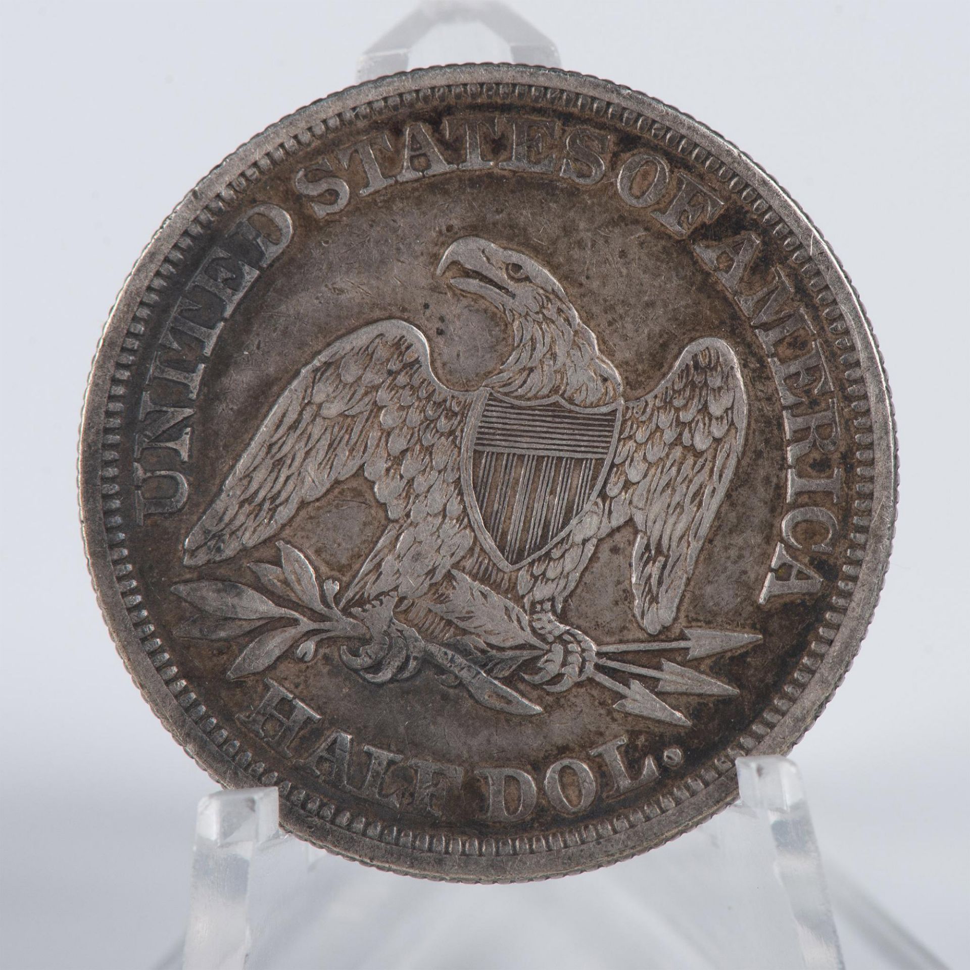 1859 SEATED LIBERTY US HALF DOLLAR AU50 - Image 2 of 11