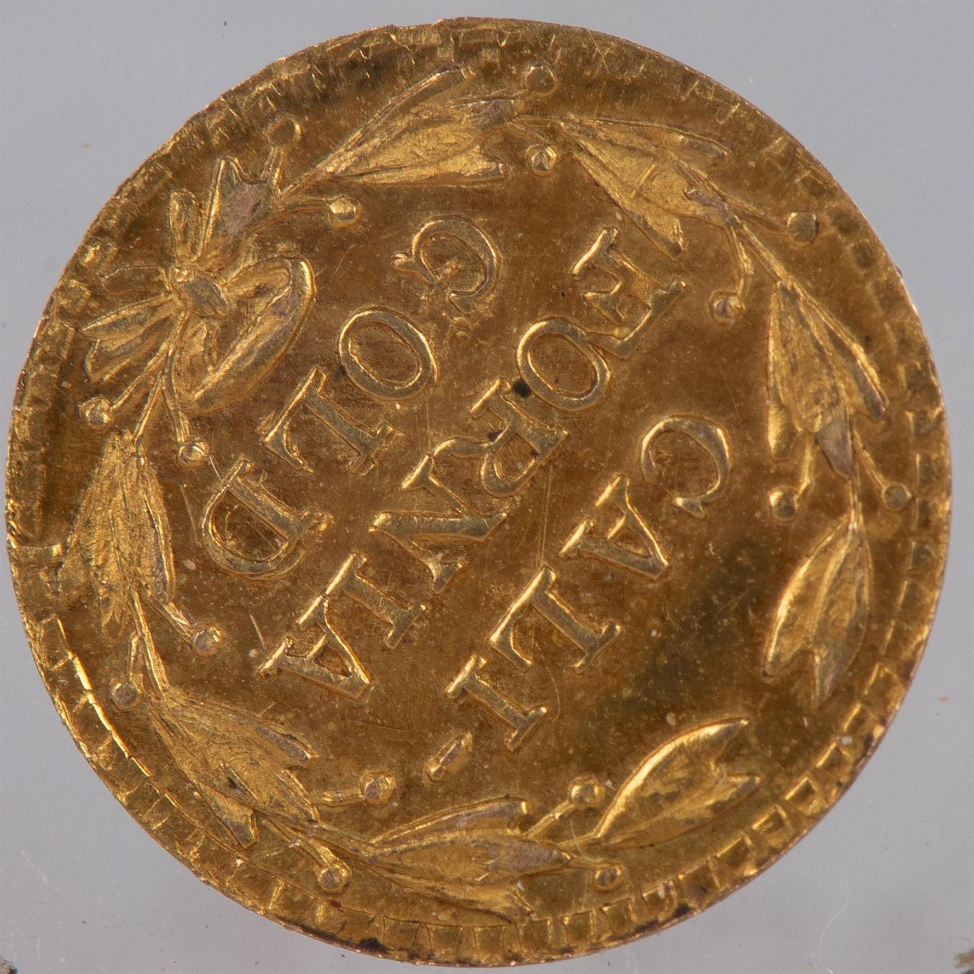 1853 ROUND INDIAN #1 CALIFORNIA GOLD COIN EF - Bild 2 aus 2