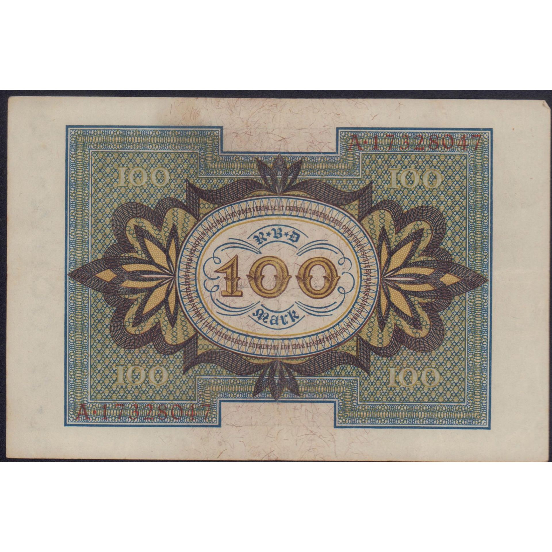 Antique 1920 German 100 Mark Banknote - Image 2 of 2